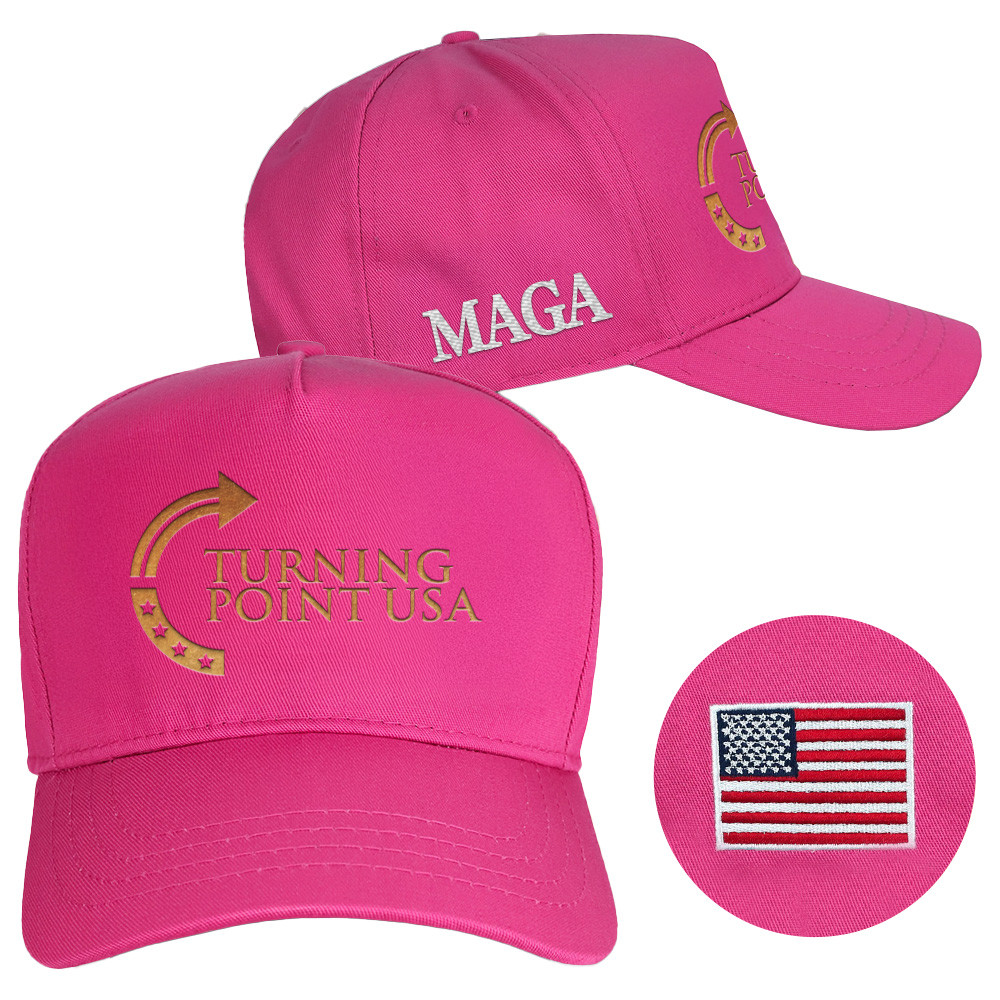 Charlie Kirk Hat Turning Point USA Hat MAGA Pink Cap Embroidered Wife Gifts Charlie Kirk Hat Turning Point USA Hat MAGA Pink Cap Embroidered Wife Gifts