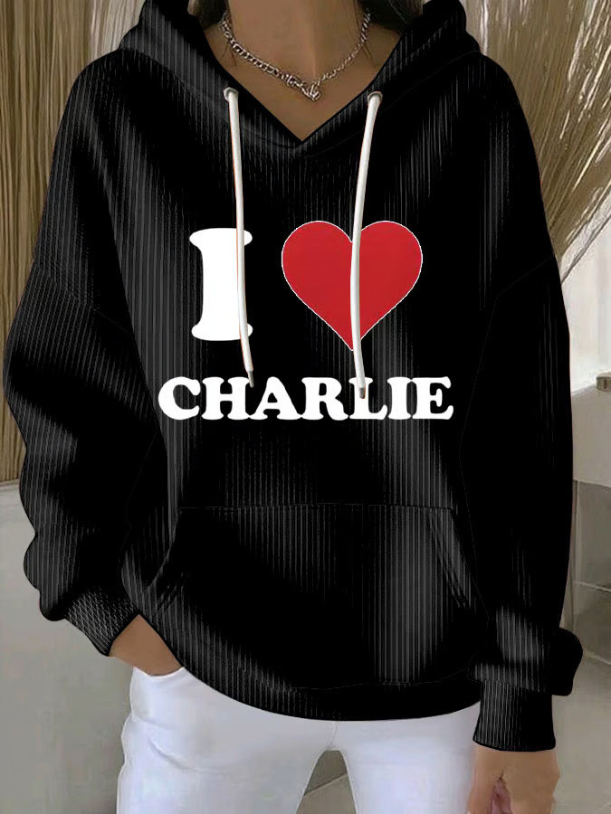 Charlie Kirk Hoodie I Love Charlie Hoodie Patriotic Gifts For Mother Charlie Kirk Hoodie I Love Charlie Hoodie Patriotic Gifts For Mother