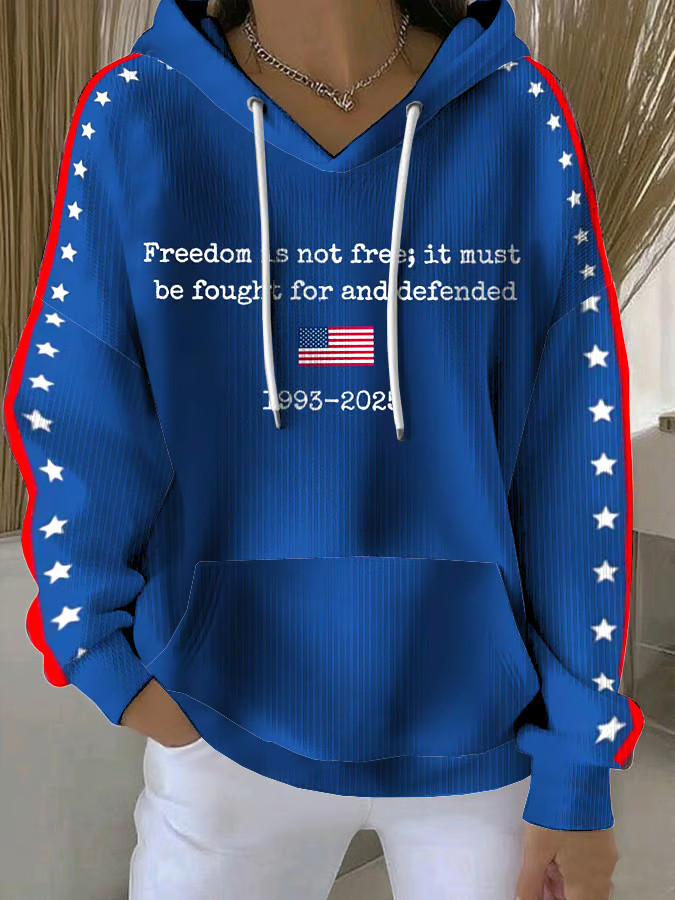 Charlie Kirk Hoodie Women's Freedom Is Not Free It Must Be Fought For And Defended Hoodie Charlie Kirk Hoodie Women's Freedom Is Not Free It Must Be Fought For And Defended Hoodie