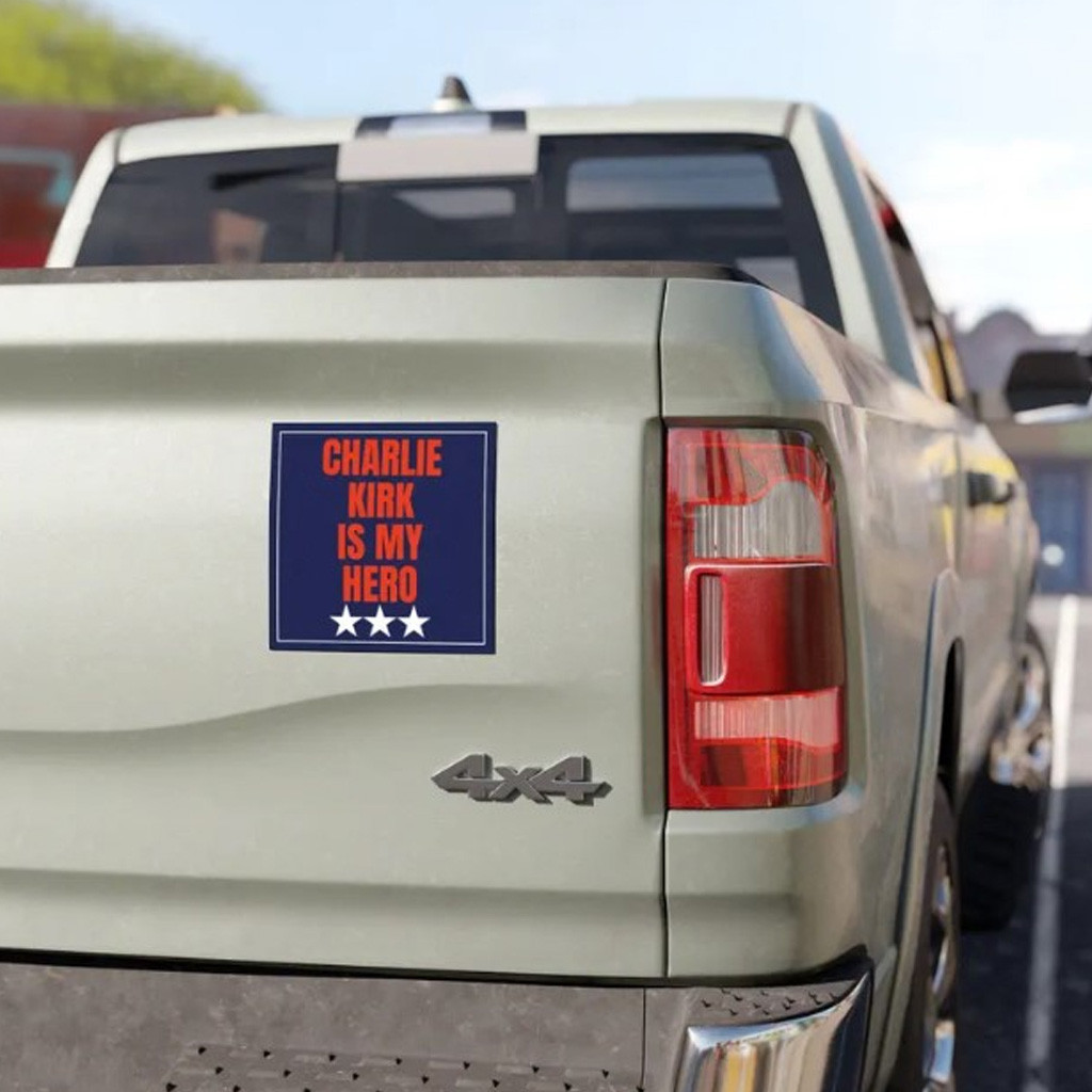 Charlie Kirk Is My Hero Car Magnet Charlie Kirk Is My Hero Car Magnet