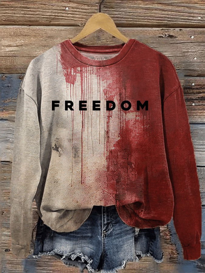 Charlie Kirk Merch Bloody Freedom Sweatshirt Charlie Kirk Sweatshirt Turning Point USA Merch Charlie Kirk Merch Bloody Freedom Sweatshirt Charlie Kirk Sweatshirt Turning Point USA Merch