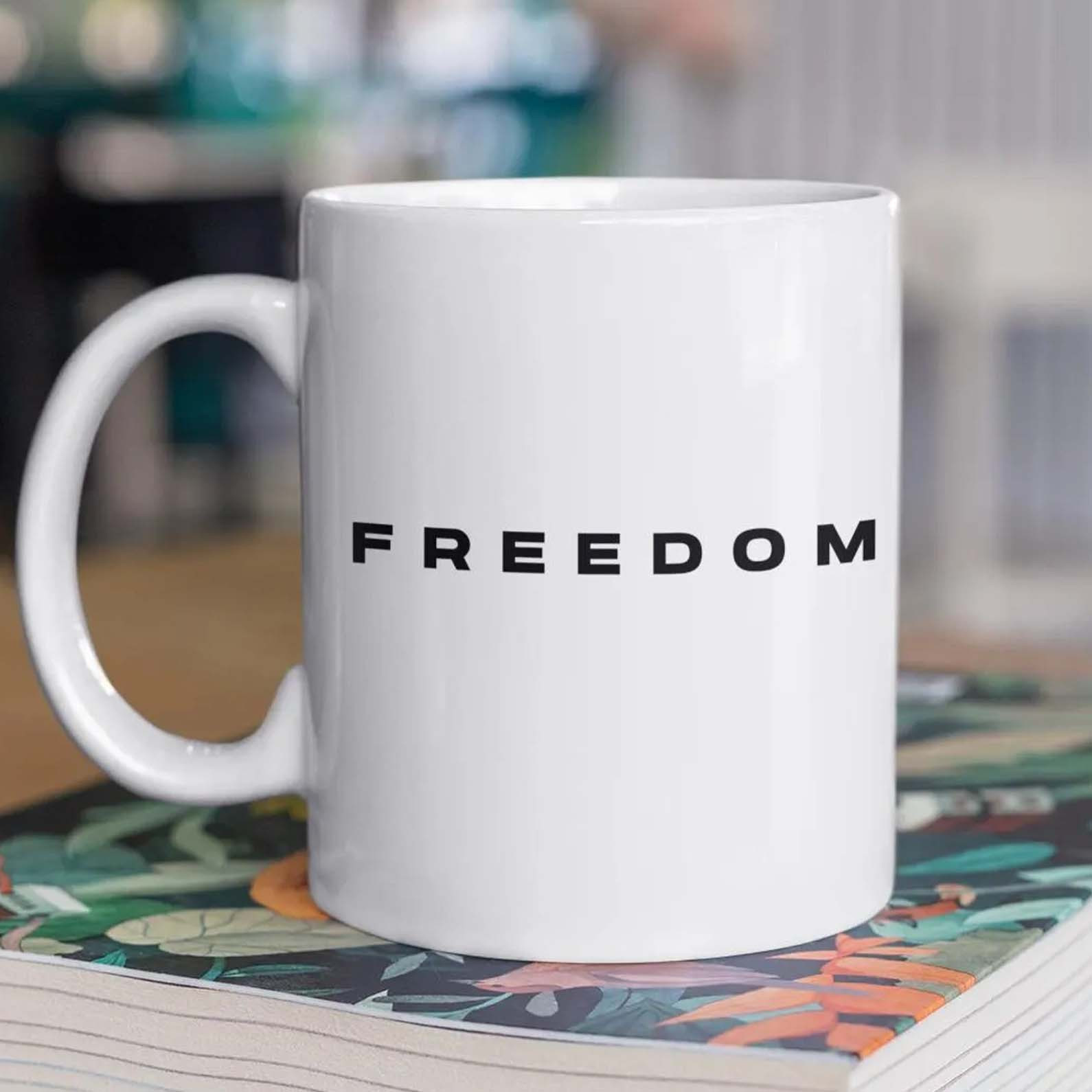 Charlie Kirk Merch Charlie Kirk Freedom Mug White Patriotic Cap Gifts For MAGA Supporters Charlie Kirk Merch Charlie Kirk Freedom Mug White Patriotic Cap Gifts For MAGA Supporters
