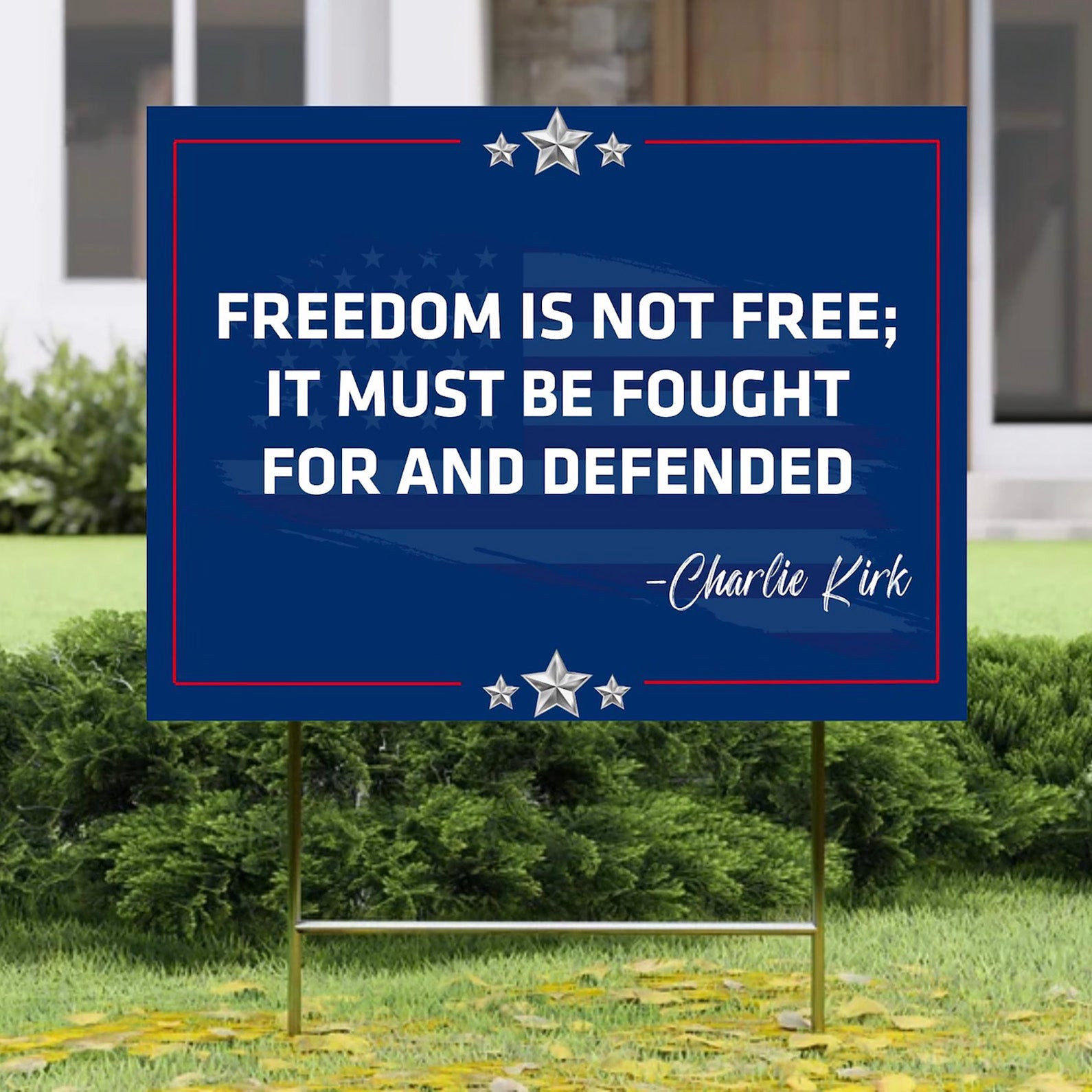 Charlie Kirk Merch Charlie Kirk Inspired Yard Sign Freedom Is Not Free Sign Patriotic Decor Charlie Kirk Merch Charlie Kirk Inspired Yard Sign Freedom Is Not Free Sign Patriotic Decor