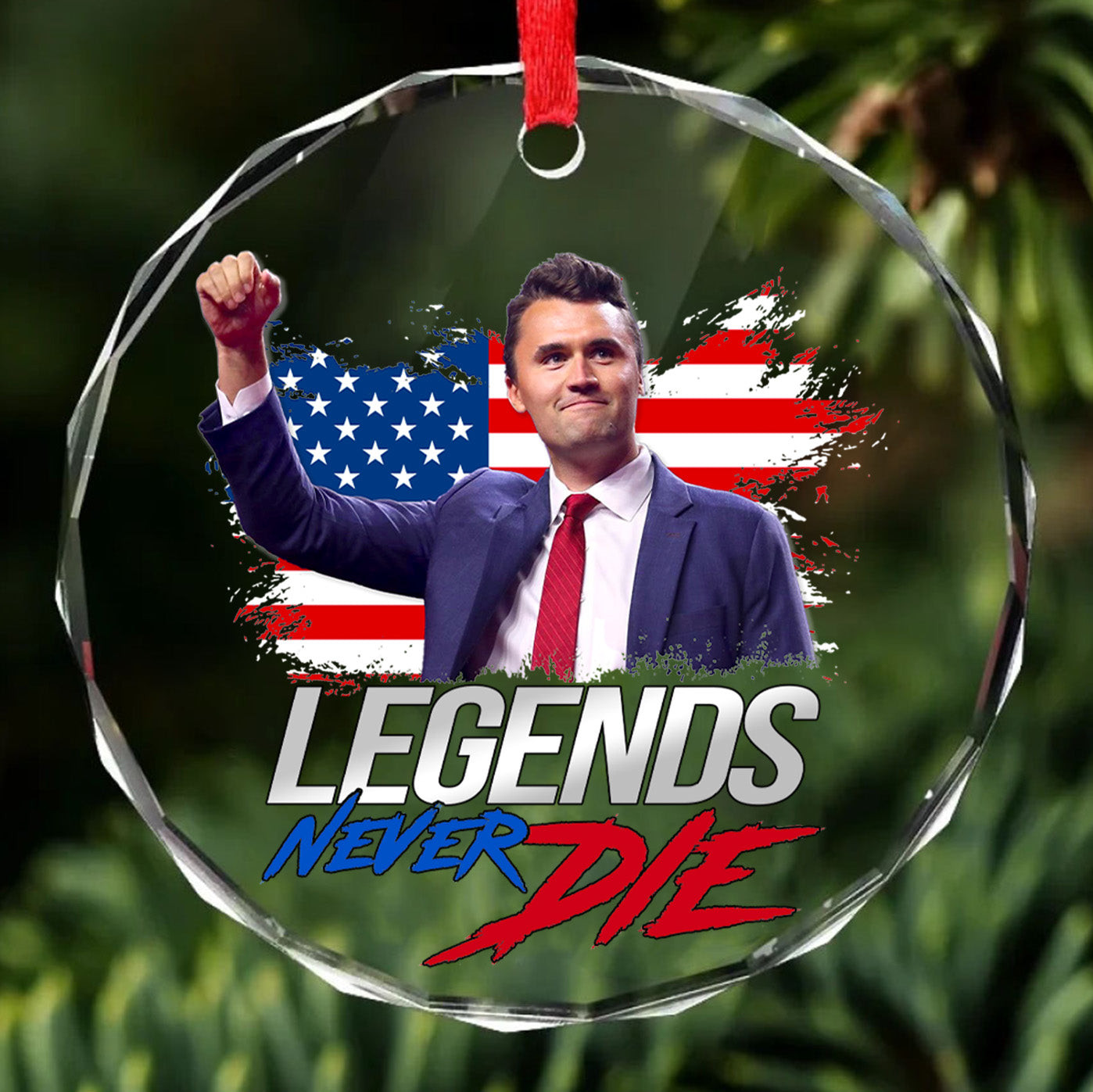Charlie Kirk Merch Charlie Kirk Legends Never Die Glass Ornament For Christmas Freedom Merch Charlie Kirk Merch Charlie Kirk Legends Never Die Glass Ornament For Christmas Freedom Merch