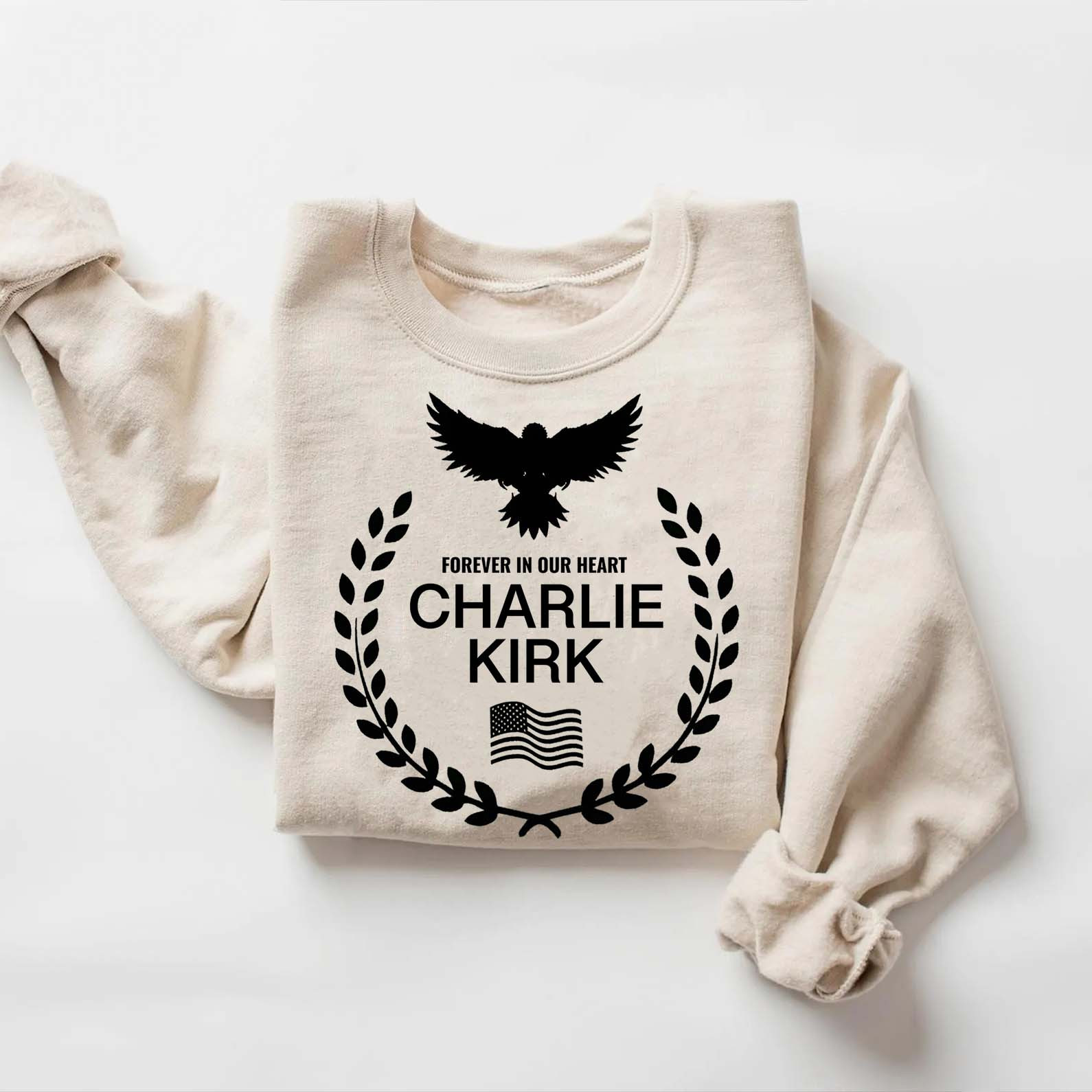 Charlie Kirk Merch Charlie Kirk Memorial Sweatshirt Forever In Our Heart Tribute Sweatshirt Charlie Kirk Merch Charlie Kirk Memorial Sweatshirt Forever In Our Heart Tribute Sweatshirt