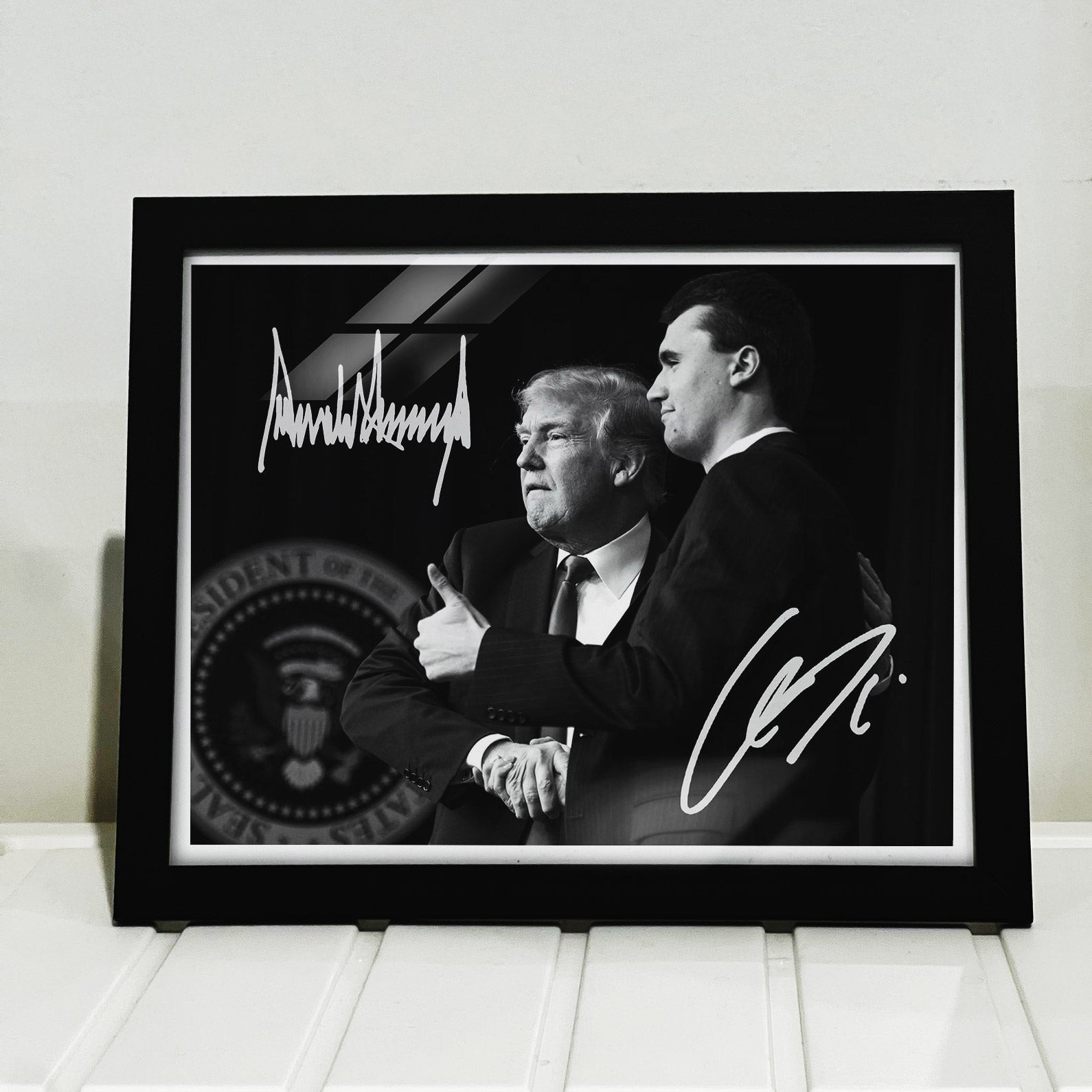 Charlie Kirk Merch Donald Trump And Charlie Kirk Autographed Signed Picture Poster Memorial Gifts Charlie Kirk Merch Donald Trump And Charlie Kirk Autographed Signed Picture Poster Memorial Gifts