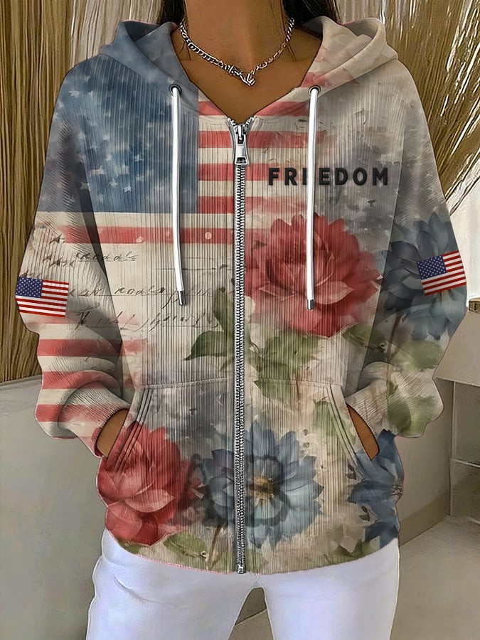 Charlie Kirk Merch Floral USA Flag Freedom Zip Hoodie Charlie Kirk Hoodie Gifts For Mother Charlie Kirk Merch Floral USA Flag Freedom Zip Hoodie Charlie Kirk Hoodie Gifts For Mother
