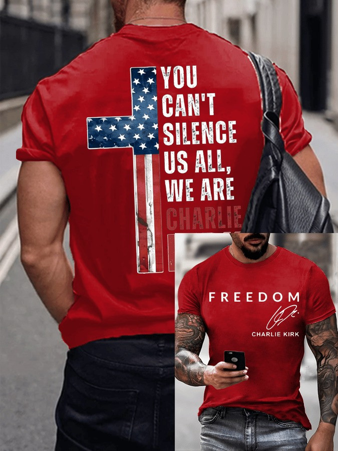 Charlie Kirk Merch Freedom Charlie Kirk Shirt You Can't Silence Us All We Are Charlie T-Shirt Charlie Kirk Merch Freedom Charlie Kirk Shirt You Can't Silence Us All We Are Charlie T-Shirt