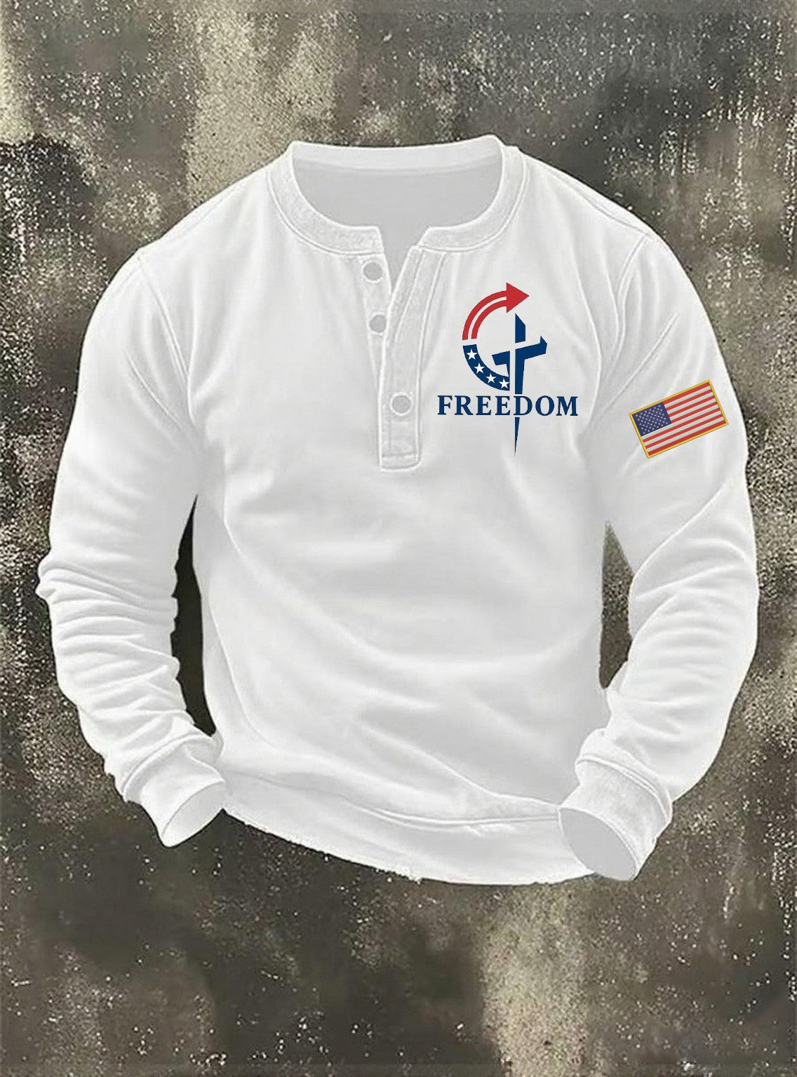 Charlie Kirk Merch Freedom Long Sleeve Henley Shirt Charlie Kirk Memorial Shirt Him Gifts Charlie Kirk Merch Freedom Long Sleeve Henley Shirt Charlie Kirk Memorial Shirt Him Gifts