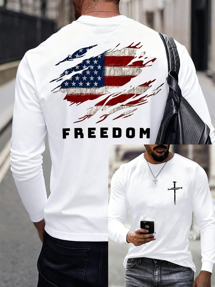 Charlie Kirk Merch Freedom Long Sleeve T-Shirt USA Flag Charlie Kirk Shirt Turning Point USA Merch Charlie Kirk Merch Freedom Long Sleeve T-Shirt USA Flag Charlie Kirk Shirt Turning Point USA Merch