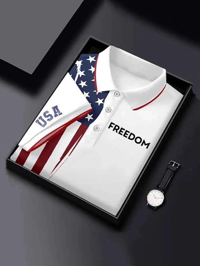 Charlie Kirk Merch Freedom Polo Shirt Charlie Kirk USA Flag Merch Gifts For Trump Supporters Charlie Kirk Merch Freedom Polo Shirt Charlie Kirk USA Flag Merch Gifts For Trump Supporters