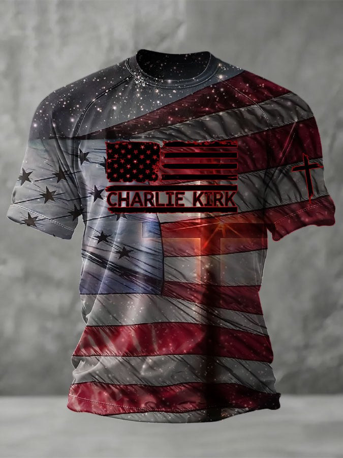 Charlie Kirk Merch Freedom Shirt Charlie Kirk USA Flag T-Shirt Gifts For Trump Supporters Charlie Kirk Merch Freedom Shirt Charlie Kirk USA Flag T-Shirt Gifts For Trump Supporters
