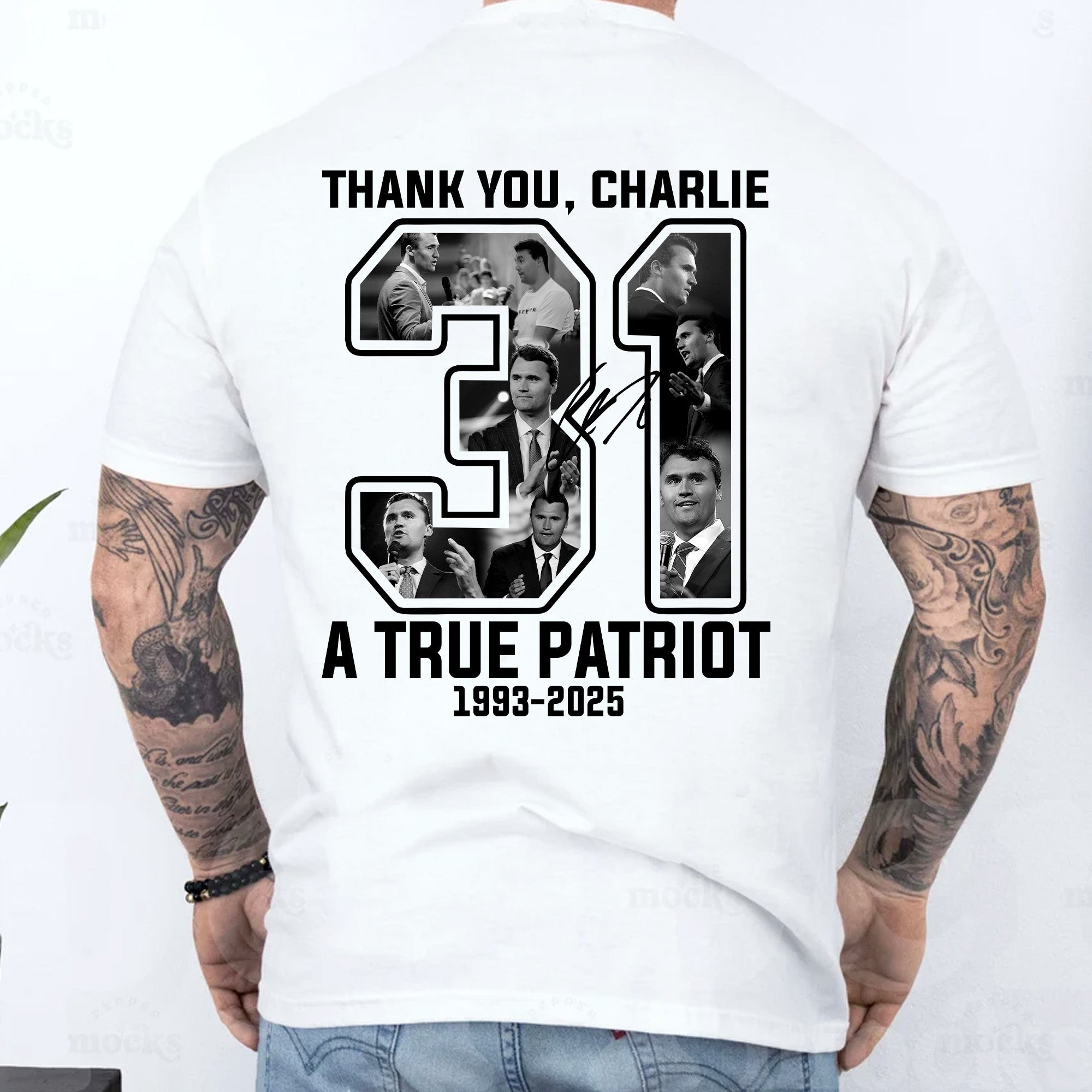 Charlie Kirk Merch Freedom Shirt Thank you Charlie 31 A True Patriot T-Shirt Gifts For Husband Charlie Kirk Merch Freedom Shirt Thank you Charlie 31 A True Patriot T-Shirt Gifts For Husband
