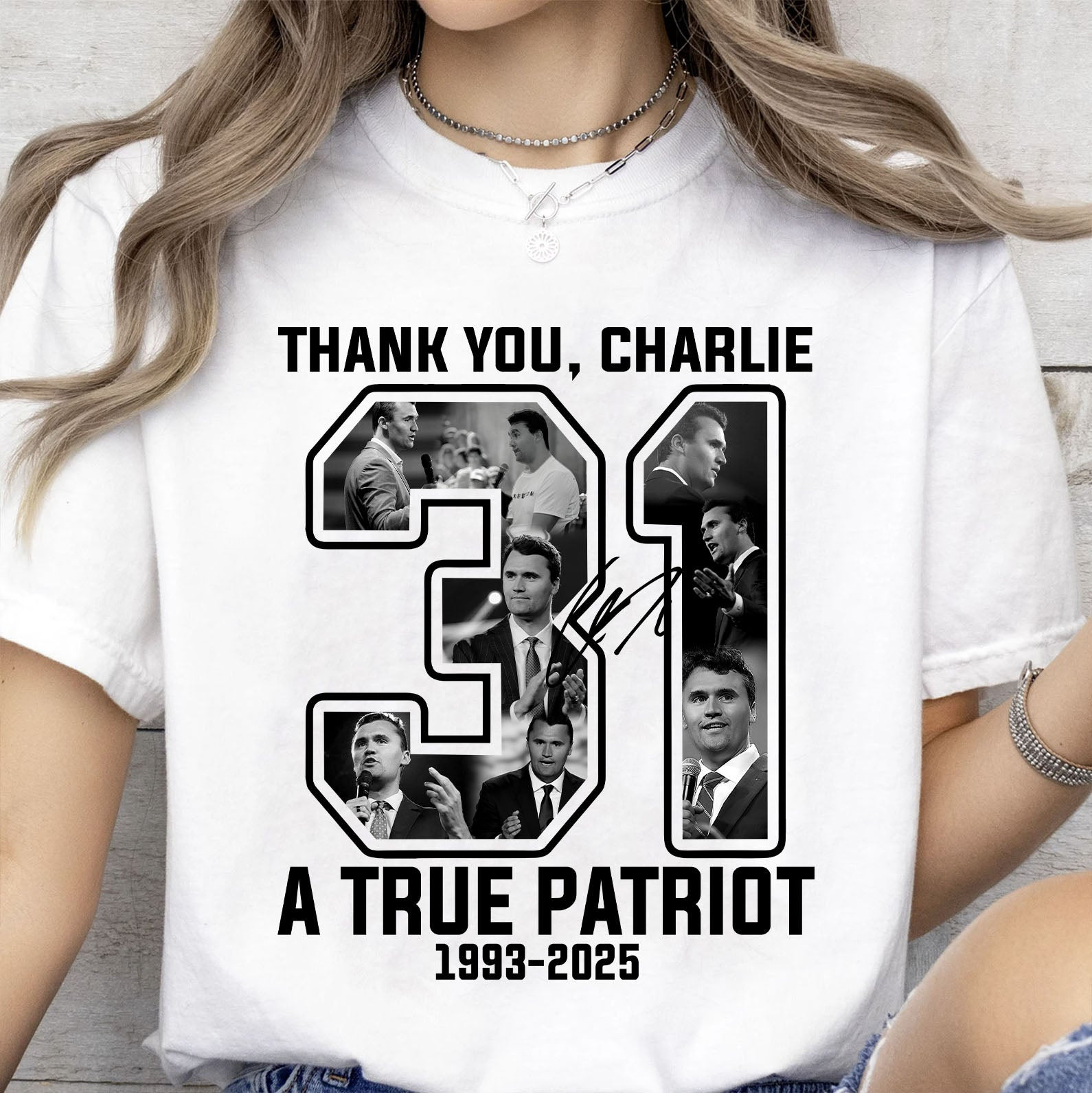 Charlie Kirk Merch Freedom Shirt Thank You Charlie 31 A True Patriot T-Shirt Gifts For Wife Charlie Kirk Merch Freedom Shirt Thank You Charlie 31 A True Patriot T-Shirt Gifts For Wife