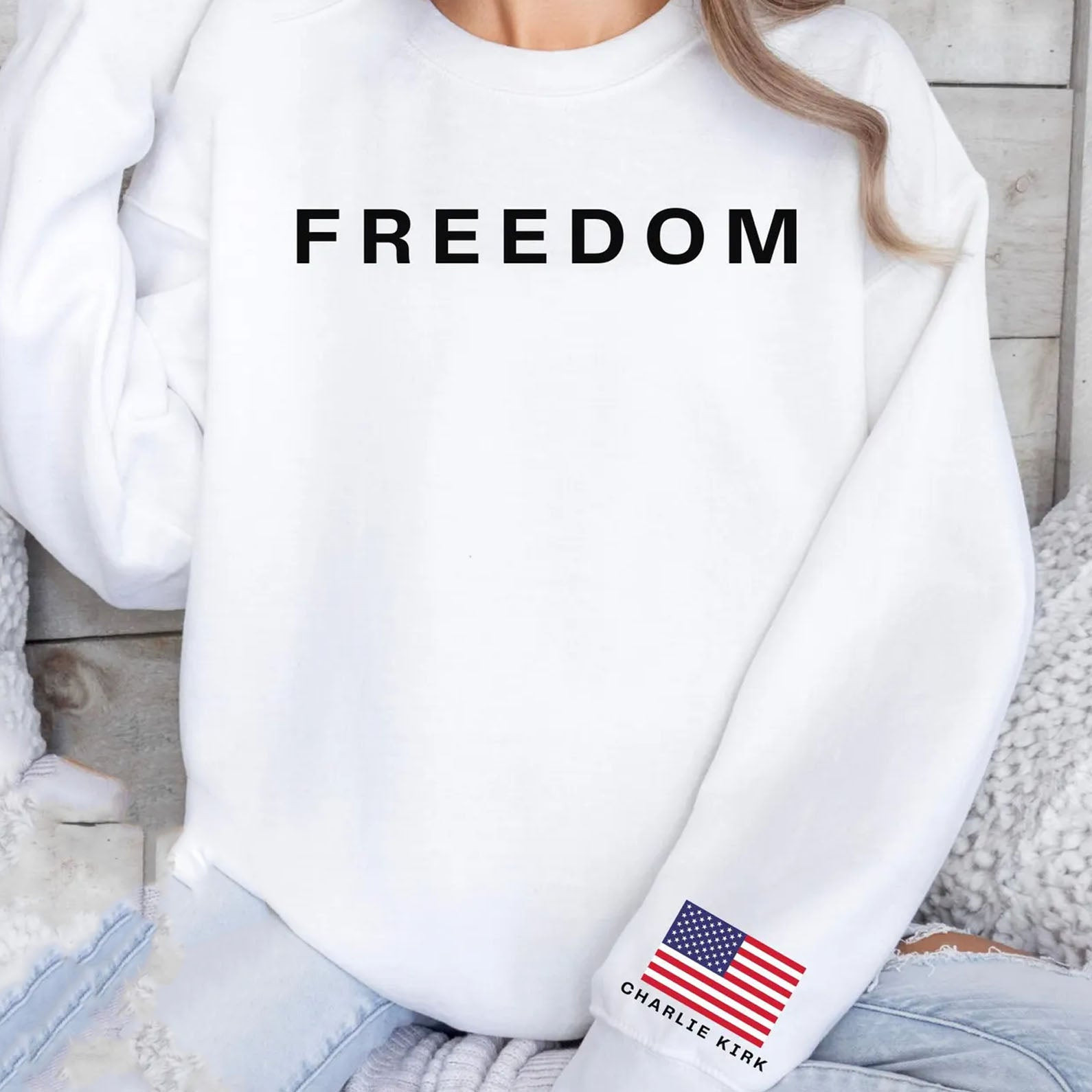 Charlie Kirk Merch Freedom Sweatshirt Justice For Charlie Kirk Apparel Gifts For Patriots Charlie Kirk Merch Freedom Sweatshirt Justice For Charlie Kirk Apparel Gifts For Patriots