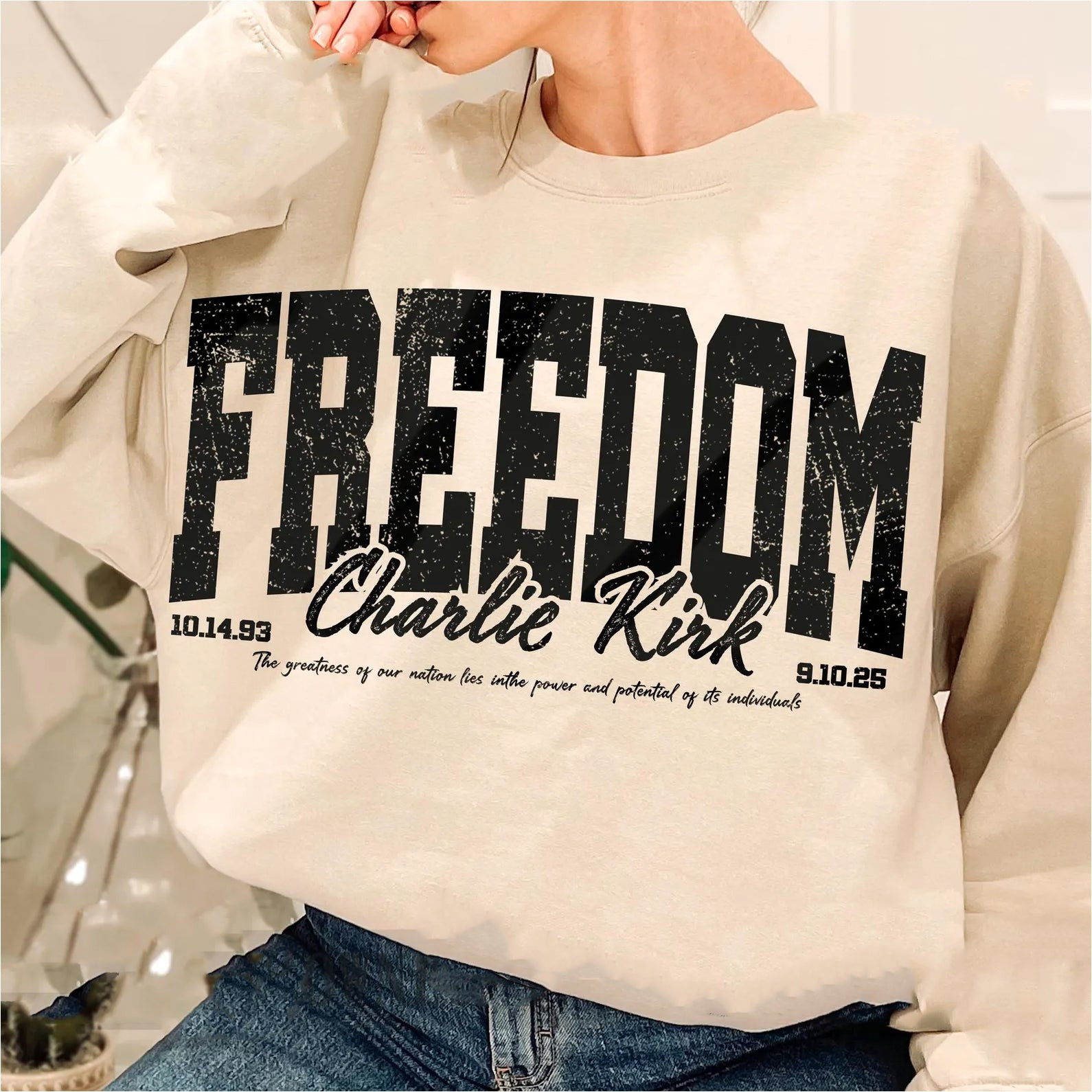 Charlie Kirk Merch Freedom Sweatshirt RIP Charlie Kirk Sweatshirt Gifts For Girlfriend Charlie Kirk Merch Freedom Sweatshirt RIP Charlie Kirk Sweatshirt Gifts For Girlfriend