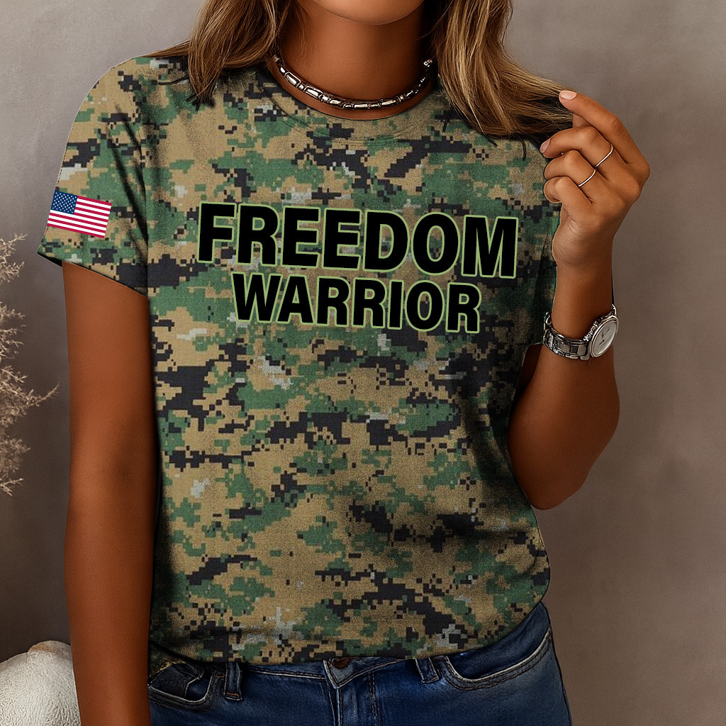 Charlie Kirk Merch Freedom Warrior Camo T-Shirt Freedom Charlie Kirk Shirt Supporters Gifts Charlie Kirk Merch Freedom Warrior Camo T-Shirt Freedom Charlie Kirk Shirt Supporters Gifts