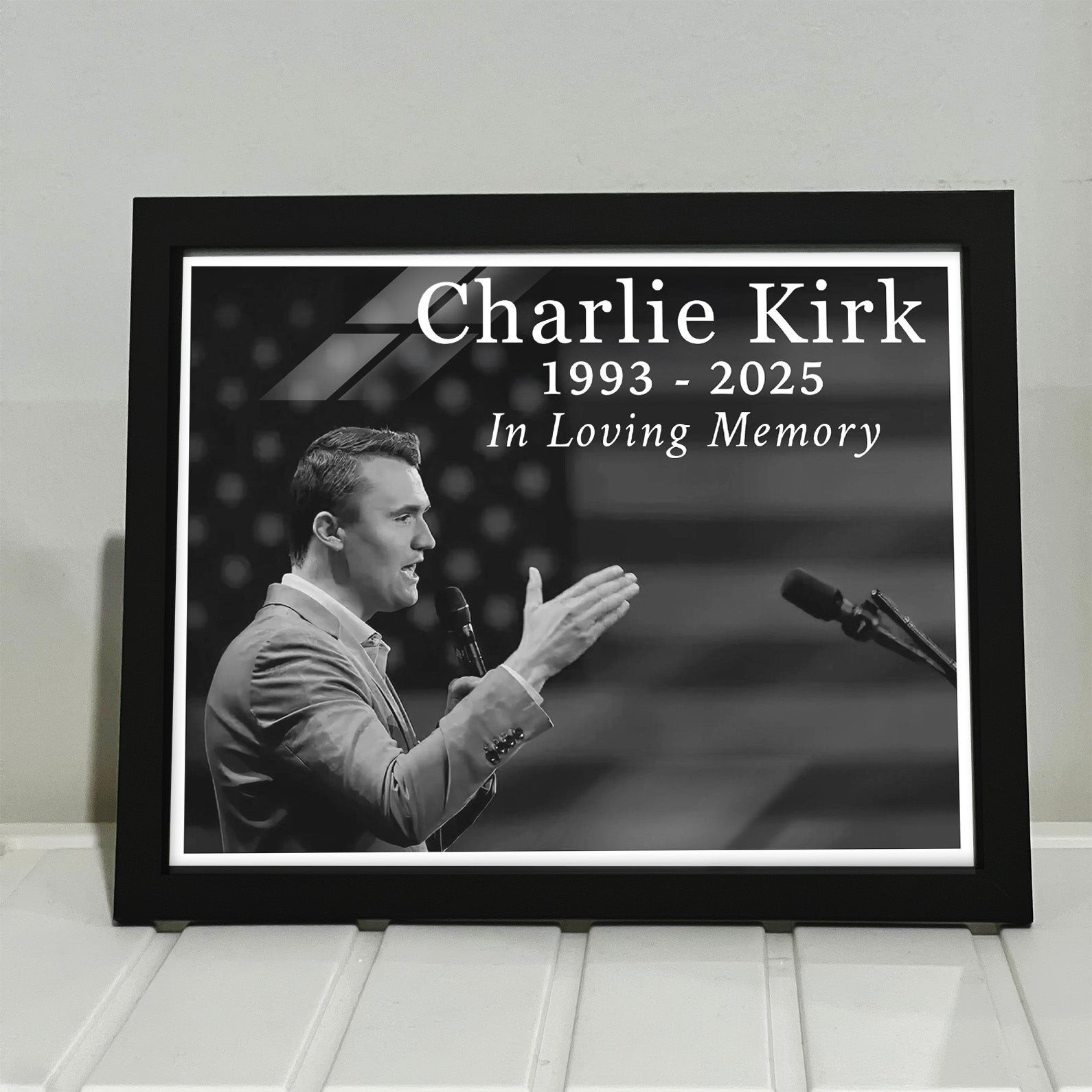 Charlie Kirk Merch In Loving Memory Charlie Kirk Picture Poster Gifts For Father Charlie Kirk Merch In Loving Memory Charlie Kirk Picture Poster Gifts For Father