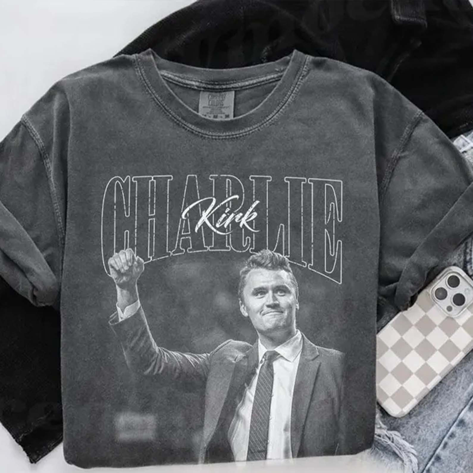 Charlie Kirk Merch Memorial T-Shirt Justice For Charlie Kirk Tribute Shirt Gifts For Mom Charlie Kirk Merch Memorial T-Shirt Justice For Charlie Kirk Tribute Shirt Gifts For Mom