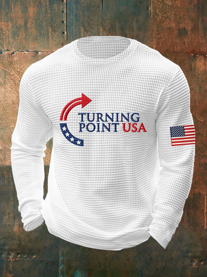 Charlie Kirk Merch Men's Charlie Kirk Turning Point USA Trump Commemorative Long Sleeve T-Shirt Gifts For Patriots Charlie Kirk Merch Men's Charlie Kirk Turning Point USA Trump Commemorative Long Sleeve T-Shirt Gifts For Patriots