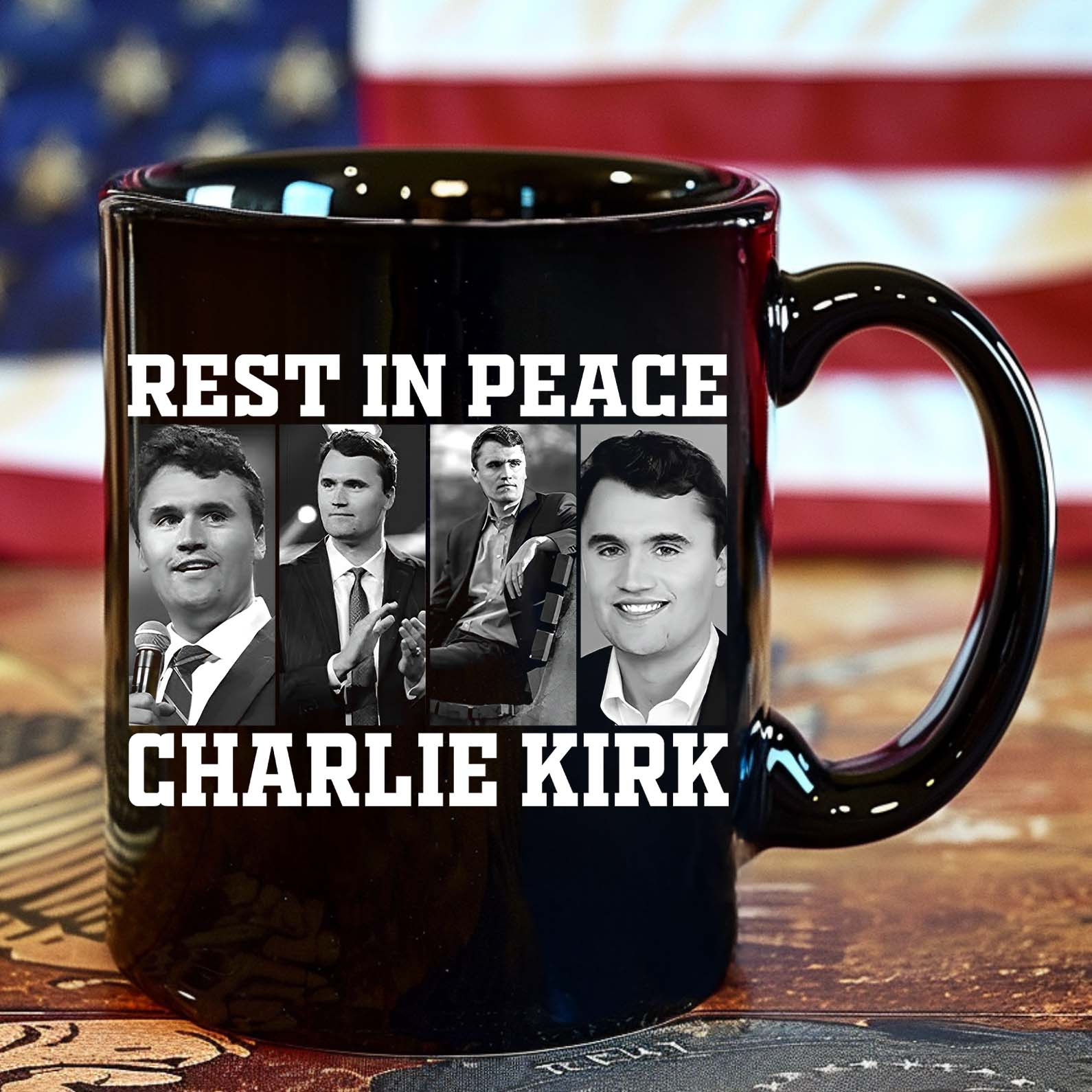 Charlie Kirk Merch Rest In Peace Charlie Kirk Mug Black MAGA Gifts For Father Charlie Kirk Merch Rest In Peace Charlie Kirk Mug Black MAGA Gifts For Father