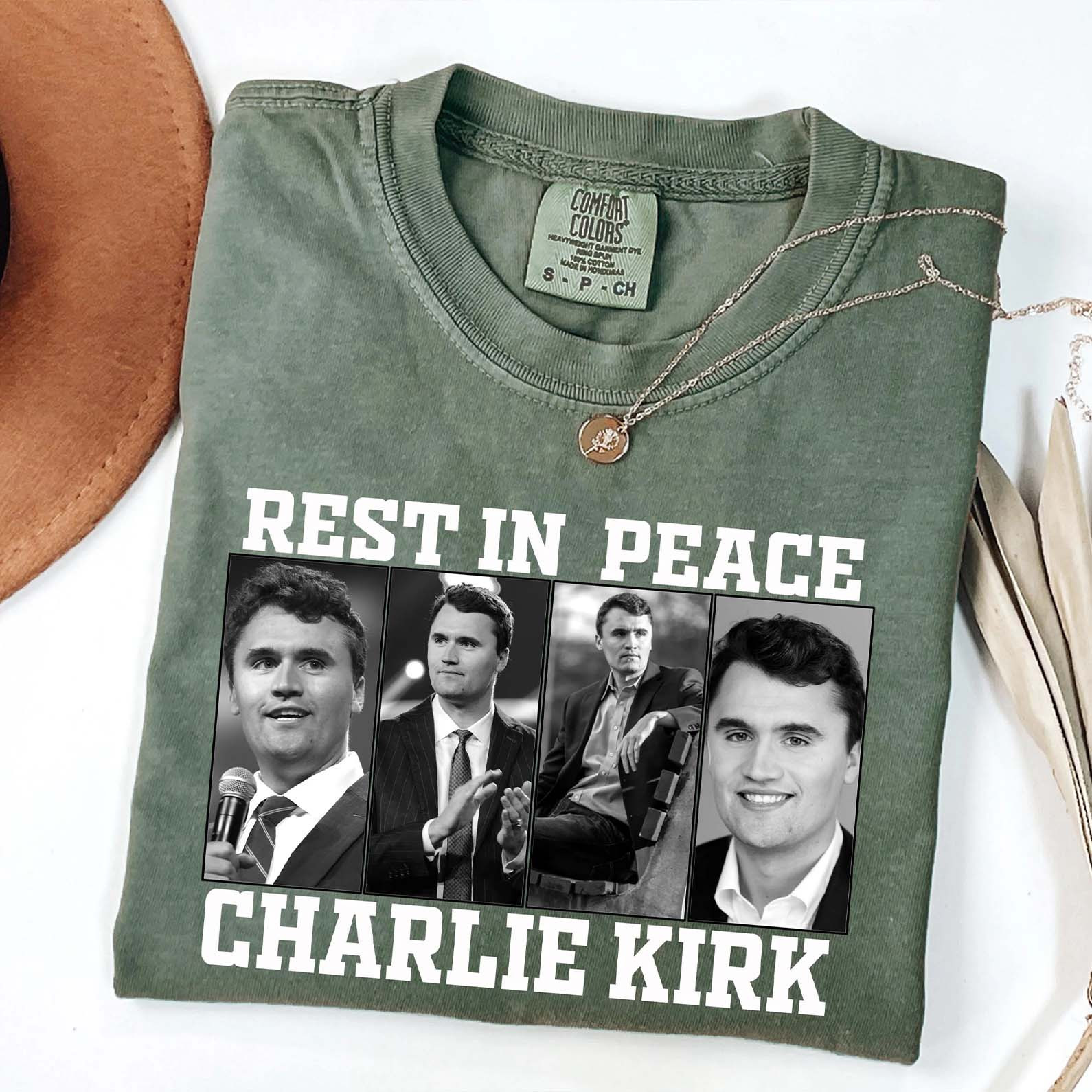 Charlie Kirk Merch Rest in Peace Charlie Kirk Shirt Patriotic T-Shirt Gifts For Mom Charlie Kirk Merch Rest in Peace Charlie Kirk Shirt Patriotic T-Shirt Gifts For Mom