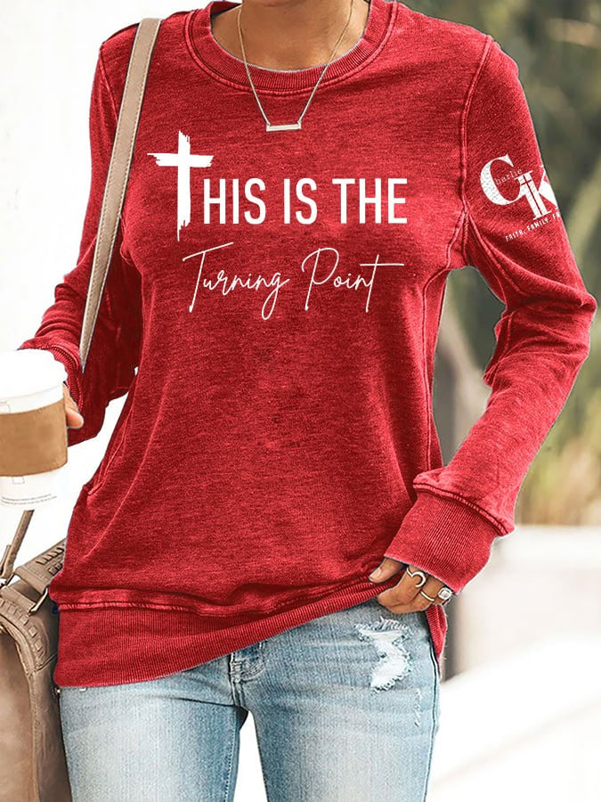 Charlie Kirk Merch This Is The Turning Point Print Sweatshirt Charlie Kirk Sweatshirt TPUSA Merch Charlie Kirk Merch This Is The Turning Point Print Sweatshirt Charlie Kirk Sweatshirt TPUSA Merch