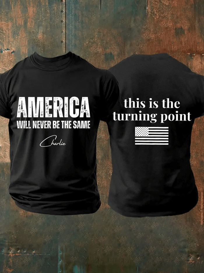 Charlie Kirk Merch This Is The Turning Point Shirt Charlie Kirk Freedom T-Shirt Gifts For Dad Charlie Kirk Merch This Is The Turning Point Shirt Charlie Kirk Freedom T-Shirt Gifts For Dad