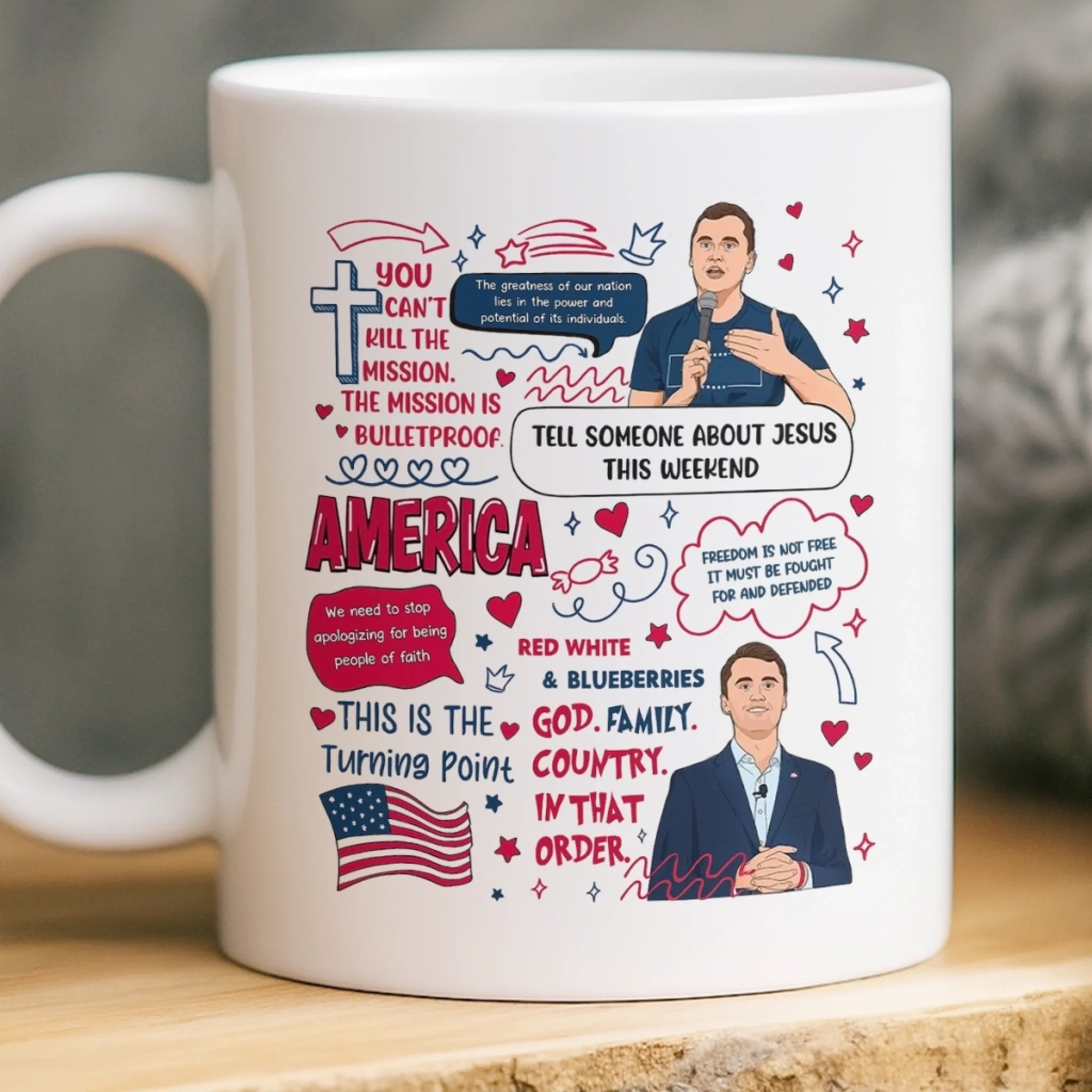 Charlie Kirk Merch Turning Point USA Mug TPUSA Merch Patriotic Gifts For Dad Charlie Kirk Merch Turning Point USA Mug TPUSA Merch Patriotic Gifts For Dad