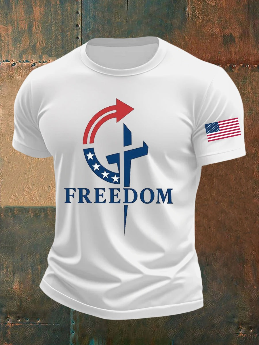 Charlie Kirk Merch White Freedom Shirt Charlie Kirk Memorial Shirt Patriotic Gifts For Dad Charlie Kirk Merch White Freedom Shirt Charlie Kirk Memorial Shirt Patriotic Gifts For Dad