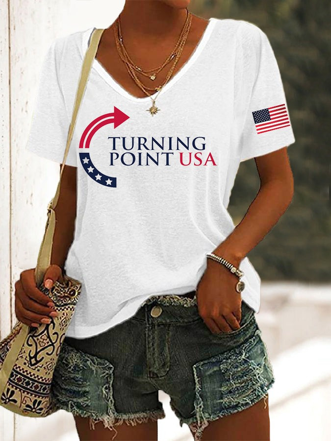 Charlie Kirk Merch Women's Charlie Kirk Turning Point USA Trump Commemorative T-shirt 2 Gifts For Patriots Charlie Kirk Merch Women's Charlie Kirk Turning Point USA Trump Commemorative T-shirt 2 Gifts For Patriots