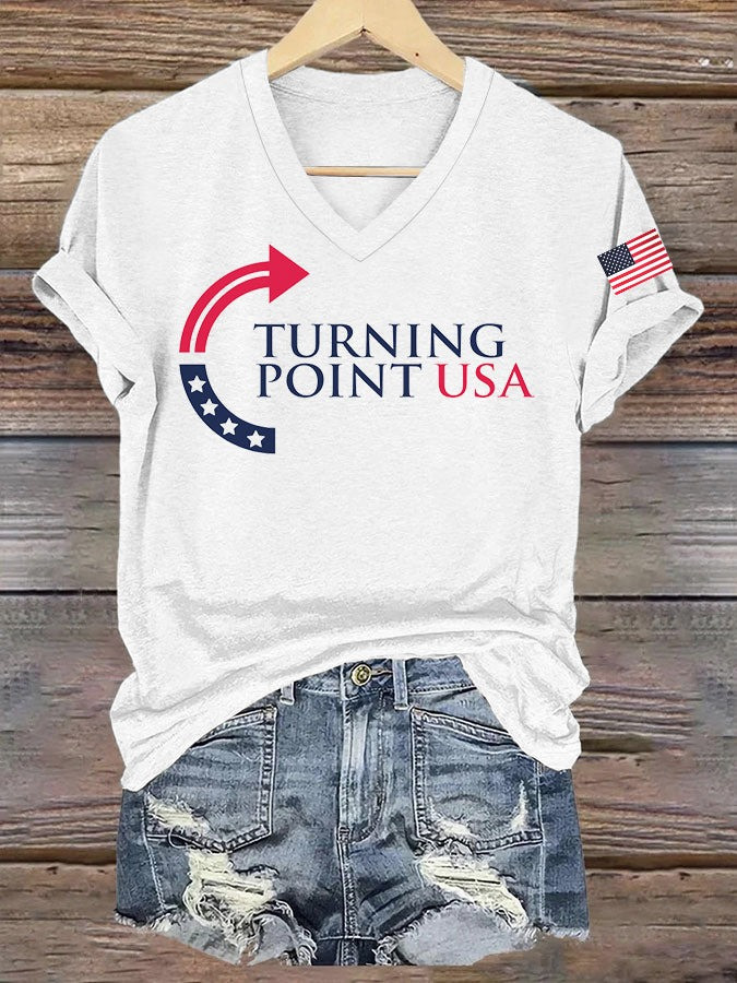 Charlie Kirk Merch Women's Charlie Kirk Turning Point USA Trump Commemorative T-Shirt Gifts For Patriots Charlie Kirk Merch Women's Charlie Kirk Turning Point USA Trump Commemorative T-Shirt Gifts For Patriots