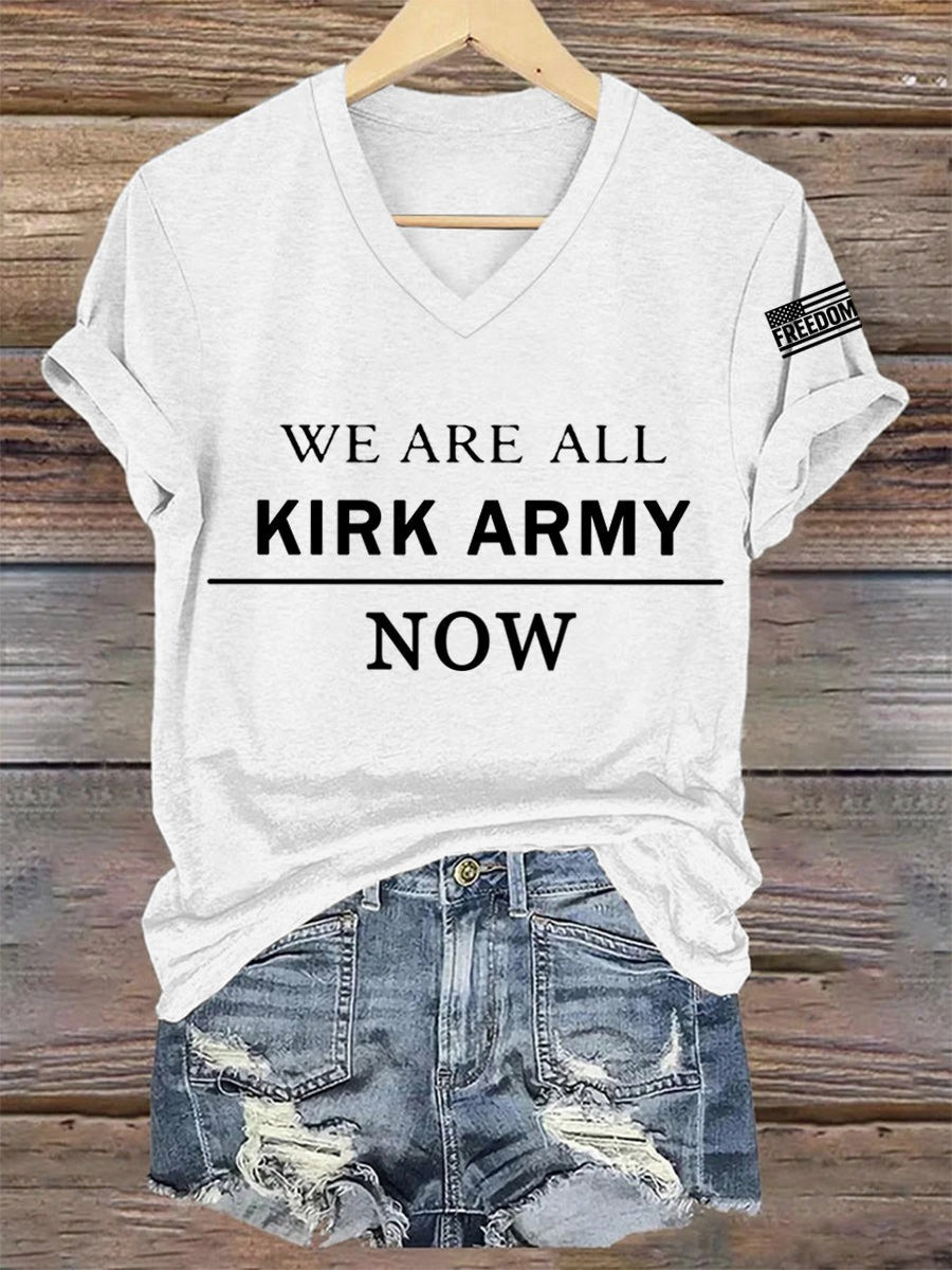 Charlie Kirk Merch Women's We Are All Charlie Kirk Army Now! R.I.P Charlie Kirk Tee 3 Gifts For Patriots Charlie Kirk Merch Women's We Are All Charlie Kirk Army Now! R.I.P Charlie Kirk Tee 3 Gifts For Patriots
