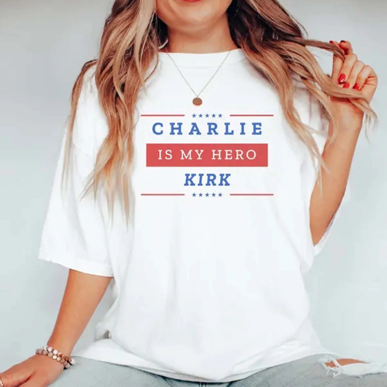 Charlie Kirk Shirt Charlie Kirk Is My Hero T-Shirt MAGA Merch Gifts For Dad Charlie Kirk Shirt Charlie Kirk Is My Hero T-Shirt MAGA Merch Gifts For Dad