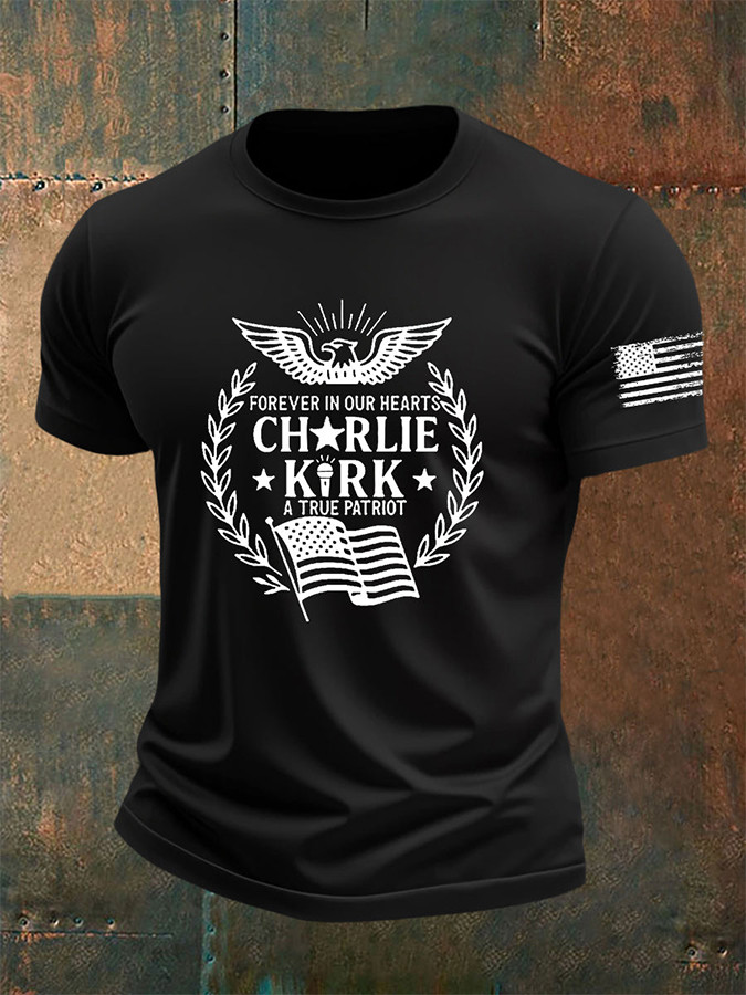 Charlie Kirk Shirt Forever In Our Hearts Shirt RIP Charlie Kirk Merchandise Patriot Apparel Charlie Kirk Shirt Forever In Our Hearts Shirt RIP Charlie Kirk Merchandise Patriot Apparel