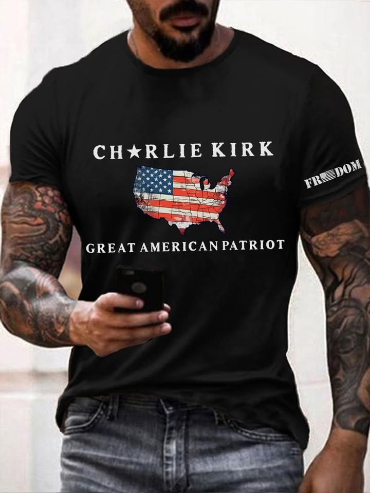 Charlie Kirk Shirt Great America Patriot T-Shirt Charlie Kirk FREEDOM Shirt Merch Gifts For Dad Charlie Kirk Shirt Great America Patriot T-Shirt Charlie Kirk FREEDOM Shirt Merch Gifts For Dad