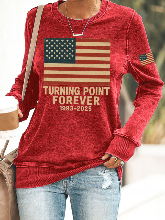Charlie Kirk Shooters Sweatshirt Red Women's Turning Point Forever 1993 2025 Sweatshirt Charlie Kirk Shooters Sweatshirt Red Women's Turning Point Forever 1993 2025 Sweatshirt