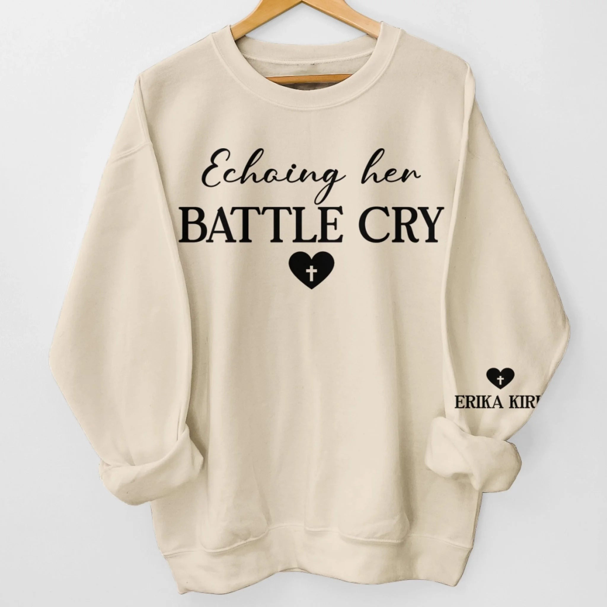 Charlie Kirk Sweatshirt Echoing Her Battle Cry Erika Kirk Sweatshirt Charlie Kirk Funeral Merch Charlie Kirk Sweatshirt Echoing Her Battle Cry Erika Kirk Sweatshirt Charlie Kirk Funeral Merch