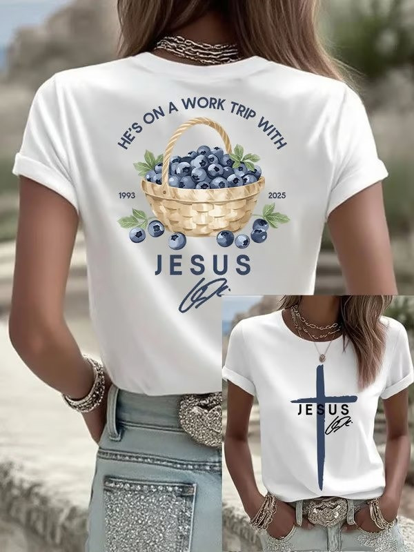 Charlie Kirk T-Shirt He's On A Work Trip With Jesus Shirt Faith Clothing Gifts For Patriots