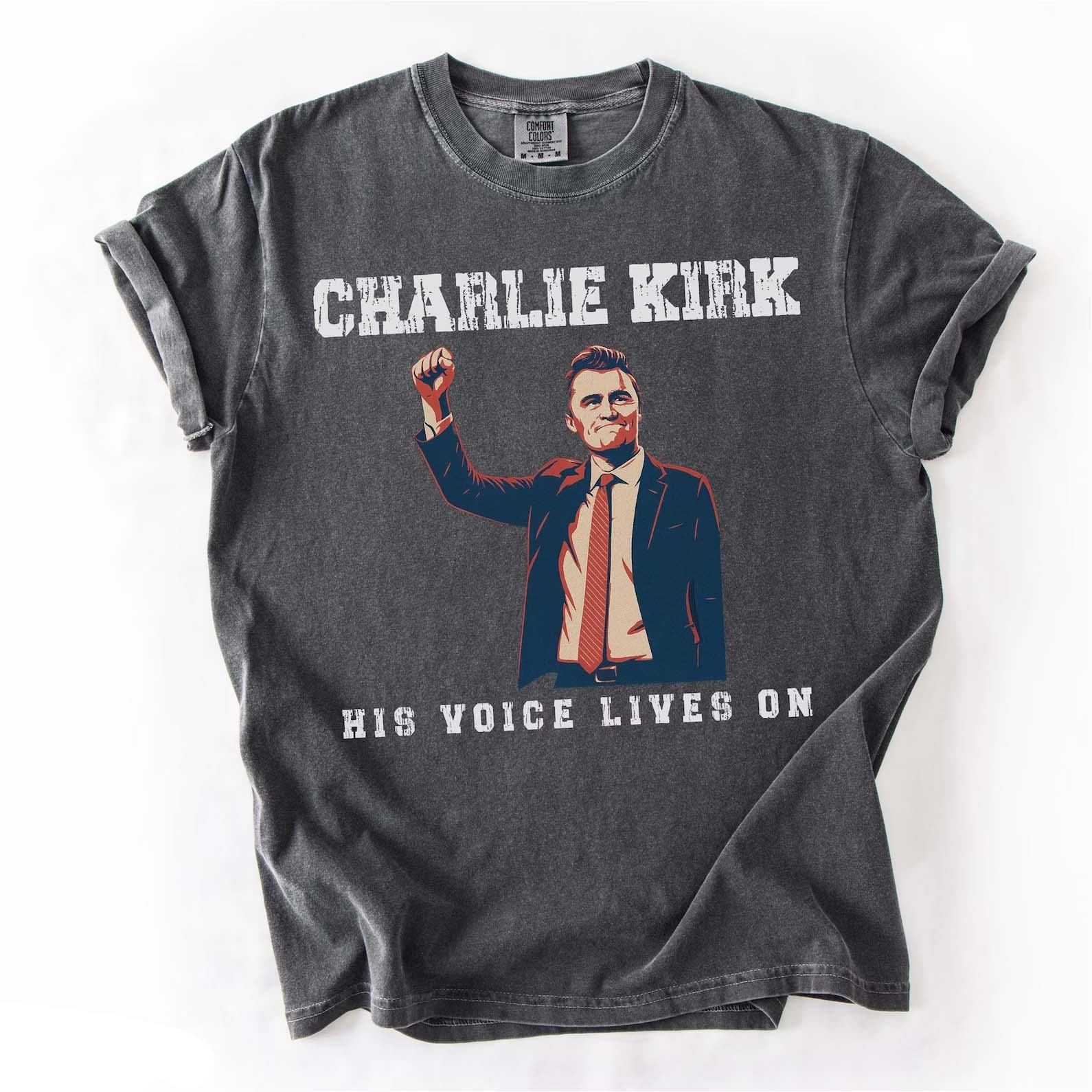 Charlie Kirk T-Shirt His Voice Lives On Shirt Charlie Kirk Apparel MAGA Merchandise Charlie Kirk T-Shirt His Voice Lives On Shirt Charlie Kirk Apparel MAGA Merchandise