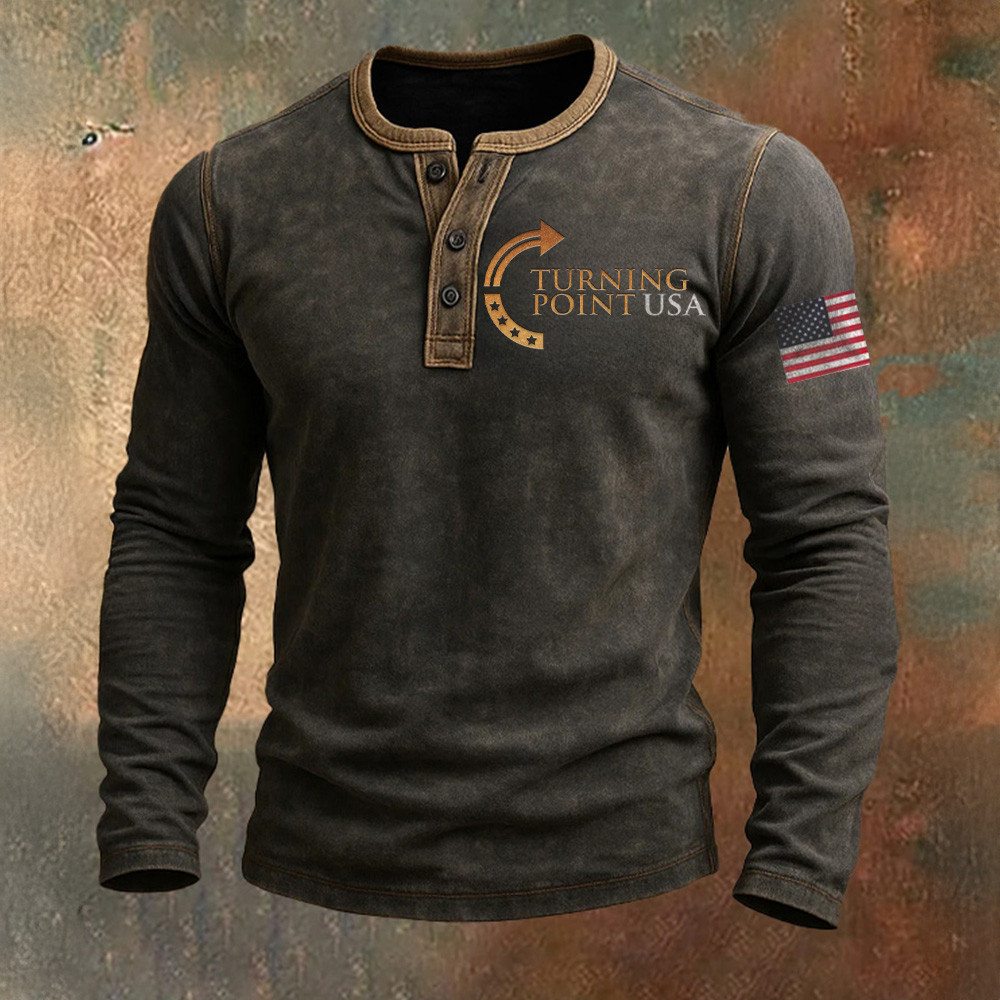Charlie Kirk Turning Point USA Button Long Sleeve Shirt Justice For Charlie Kirk Clothing Charlie Kirk Turning Point USA Button Long Sleeve Shirt Justice For Charlie Kirk Clothing
