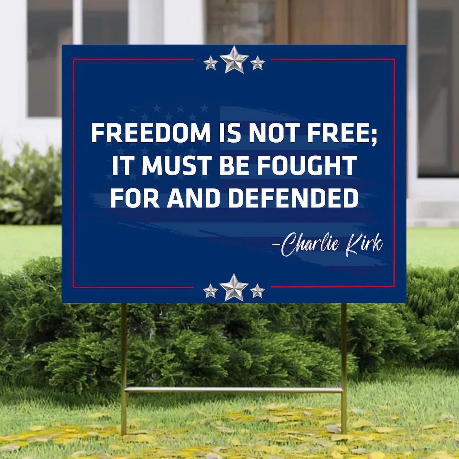 Charlie Kirk Yard Sign Charlie Kirk Merch Freedom Is Not Free Lawn Sign Patriotic Gifts Charlie Kirk Yard Sign Charlie Kirk Merch Freedom Is Not Free Lawn Sign Patriotic Gifts