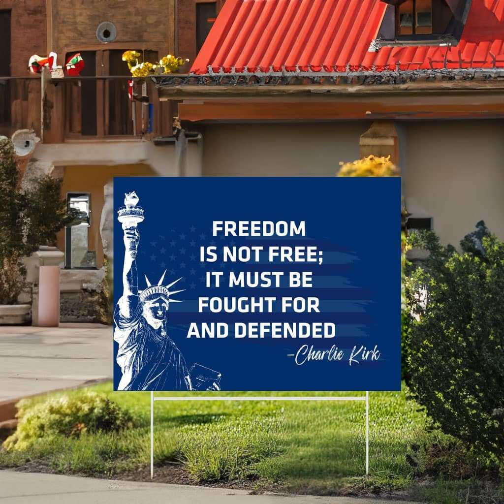 Charlie Kirk Yard Sign Justice For Charlie Kirk Memorial Lawn Sign Patriotic Home Decor Charlie Kirk Yard Sign Justice For Charlie Kirk Memorial Lawn Sign Patriotic Home Decor