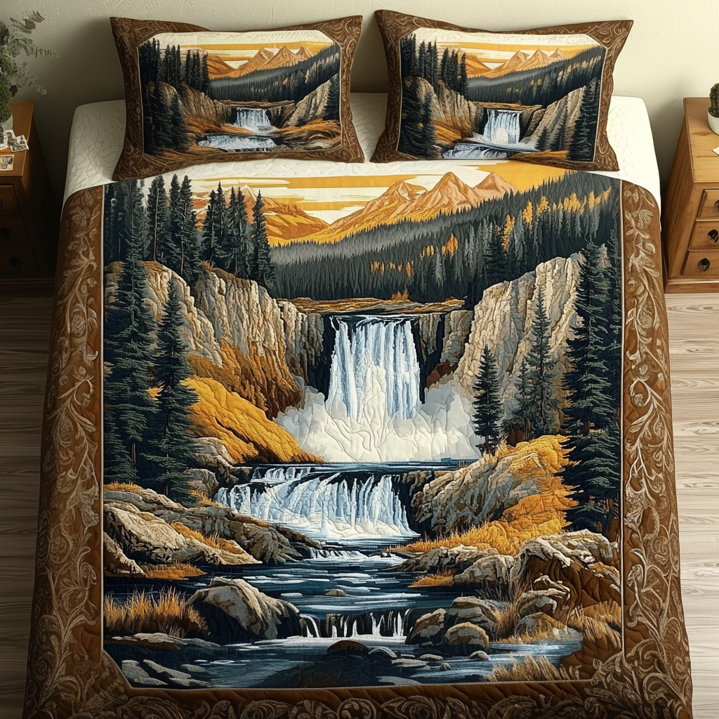 Charming Yellowstone Quilted Bedding Set Duvet Cover Bedspread Good Christmas Gifts For A Grandma