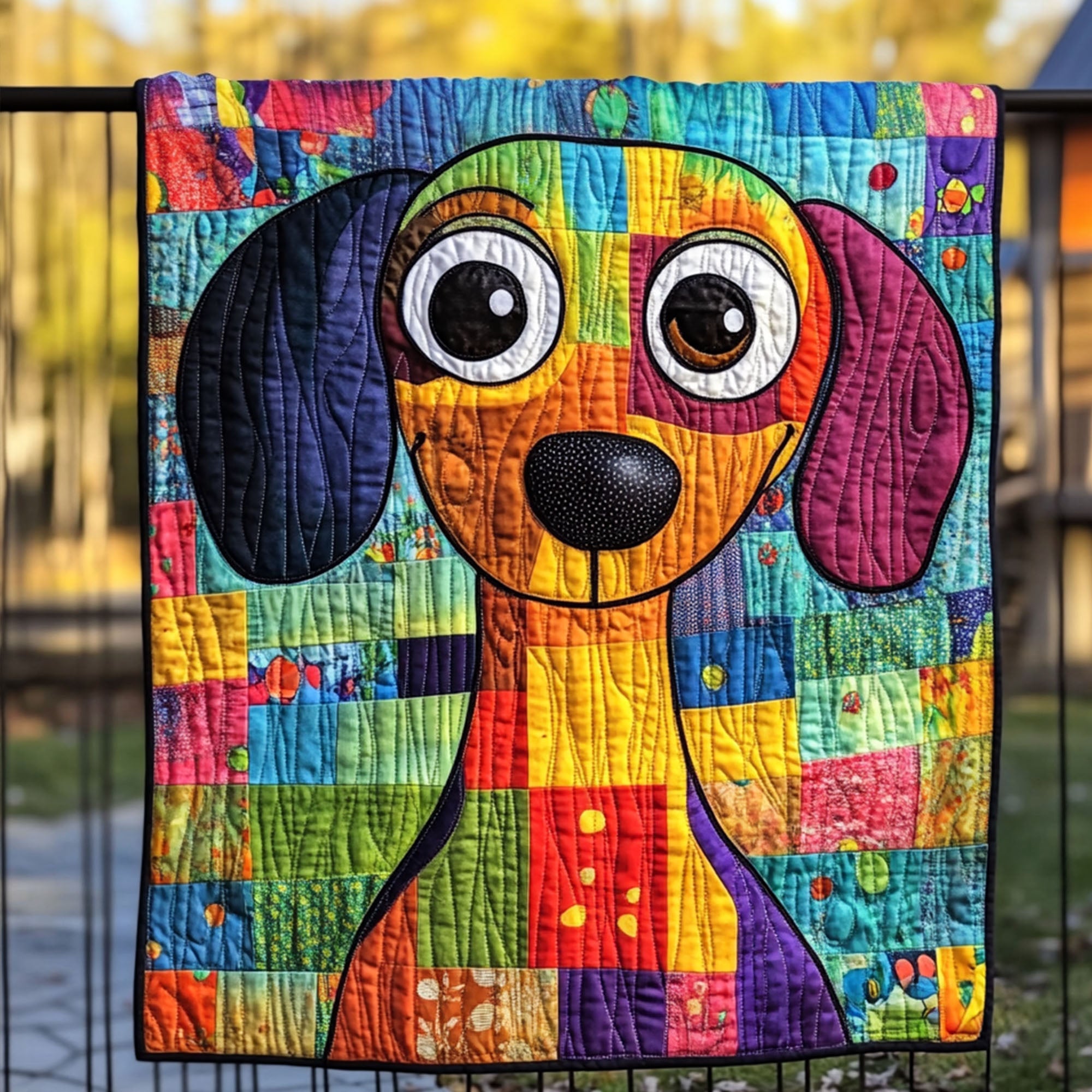 Cheerful Canine Quilted Blanket Sofa Throw Blanket Doxie Dachshund Gifts For Mom Cheerful Canine Quilted Blanket Sofa Throw Blanket Doxie Dachshund Gifts For Mom