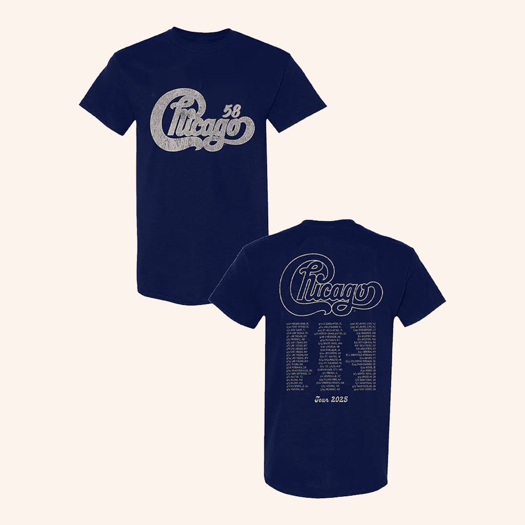 Chicago Merch Chicago 58 Tour 2025 T-Shirt Gifts For Music Enthusiasts Chicago Merch Chicago 58 Tour 2025 T-Shirt Gifts For Music Enthusiasts