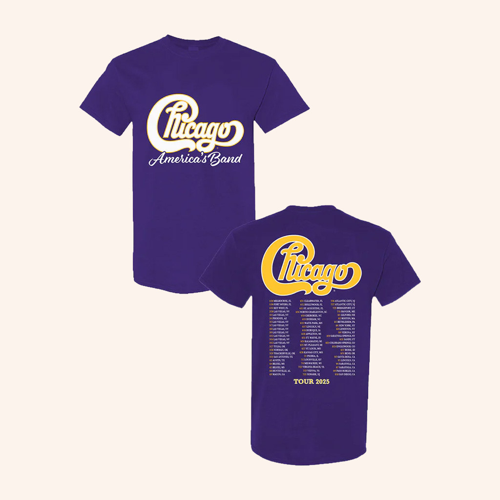 Chicago Merch Chicago America's Band Tour 2025 T-Shirt Music Gift Ideas For Guys Chicago Merch Chicago America's Band Tour 2025 T-Shirt Music Gift Ideas For Guys