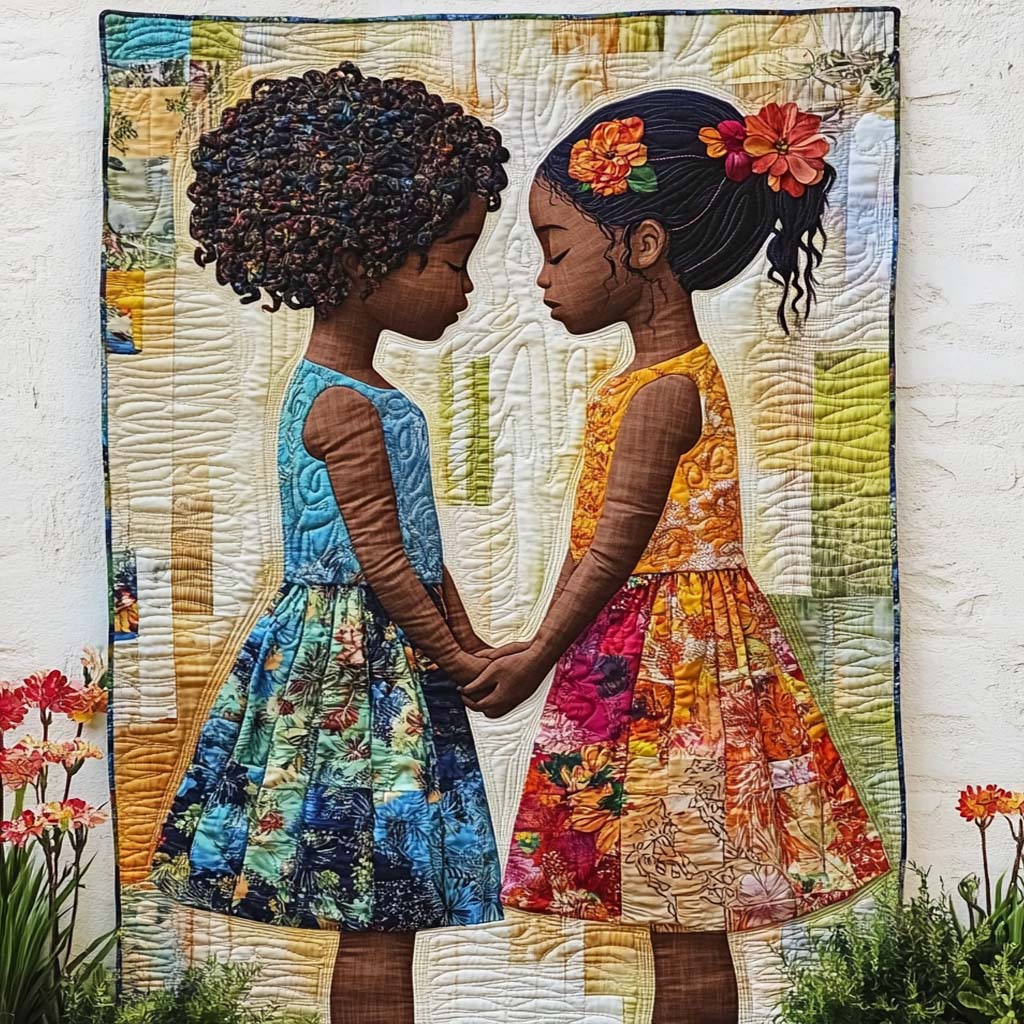 Childhood Bond Quilted Blanket Nice Throw Blanket African American Gifts For Her Childhood Bond Quilted Blanket Nice Throw Blanket African American Gifts For Her