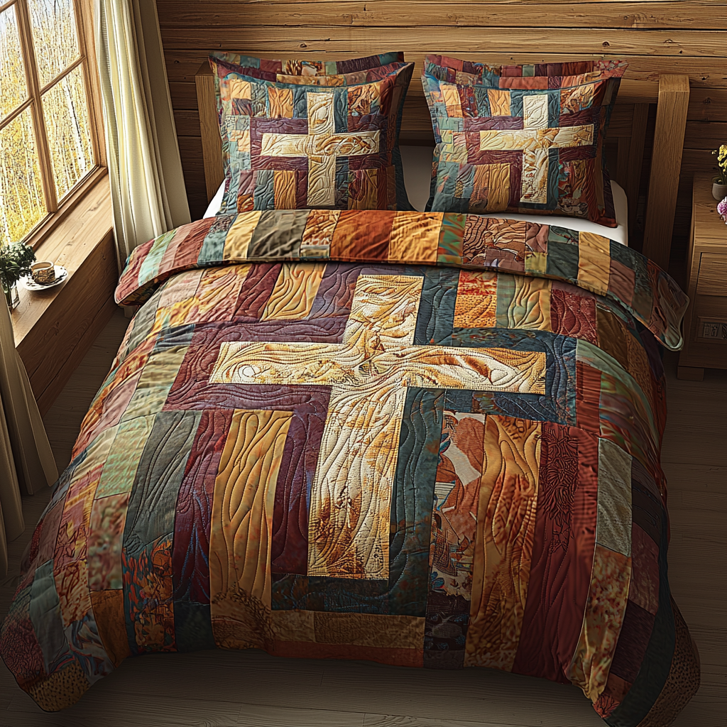 Christian Cross Blessings Quilted Bedding Set Duvet Cover Merch Faith Based Christmas Gifts Christian Cross Blessings Quilted Bedding Set Duvet Cover Merch Faith Based Christmas Gifts