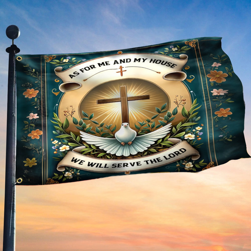 Christian Flag As For Me And My House We Will Serve The Lord Flag Easter Home Decor Christian Flag As For Me And My House We Will Serve The Lord Flag Easter Home Decor